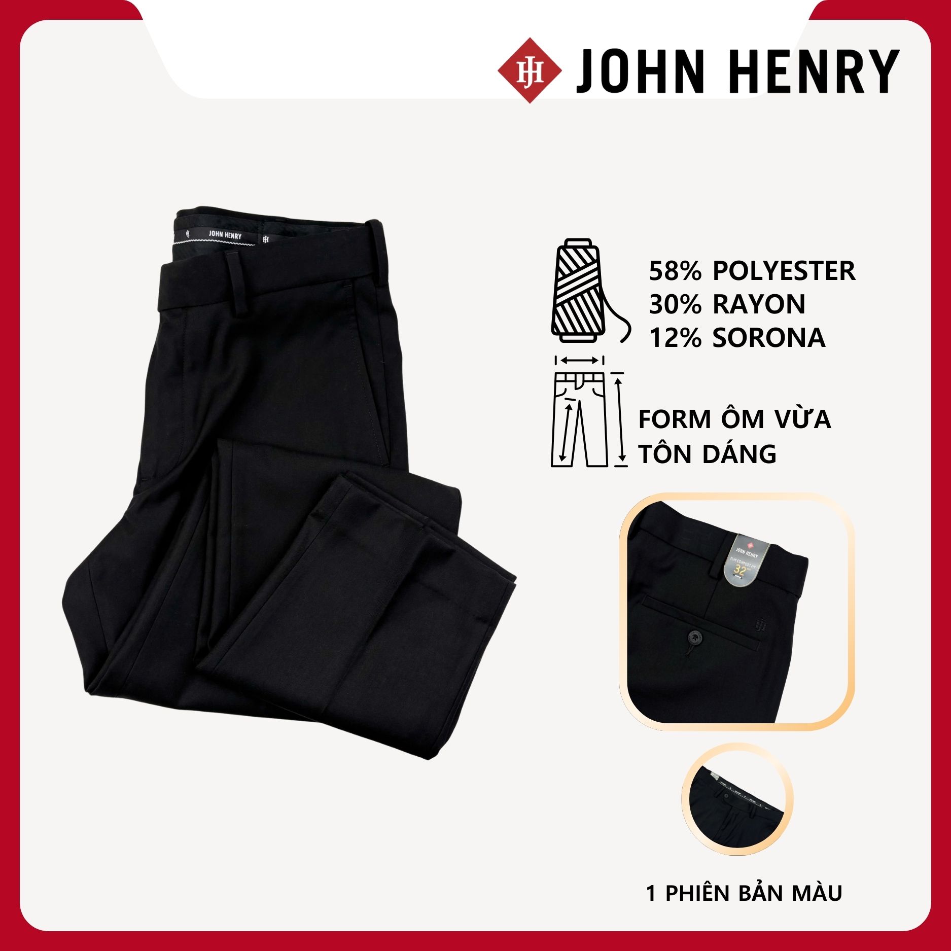 Quần Tây Nam Form Ôm Vừa DP26SS04M-EPSC