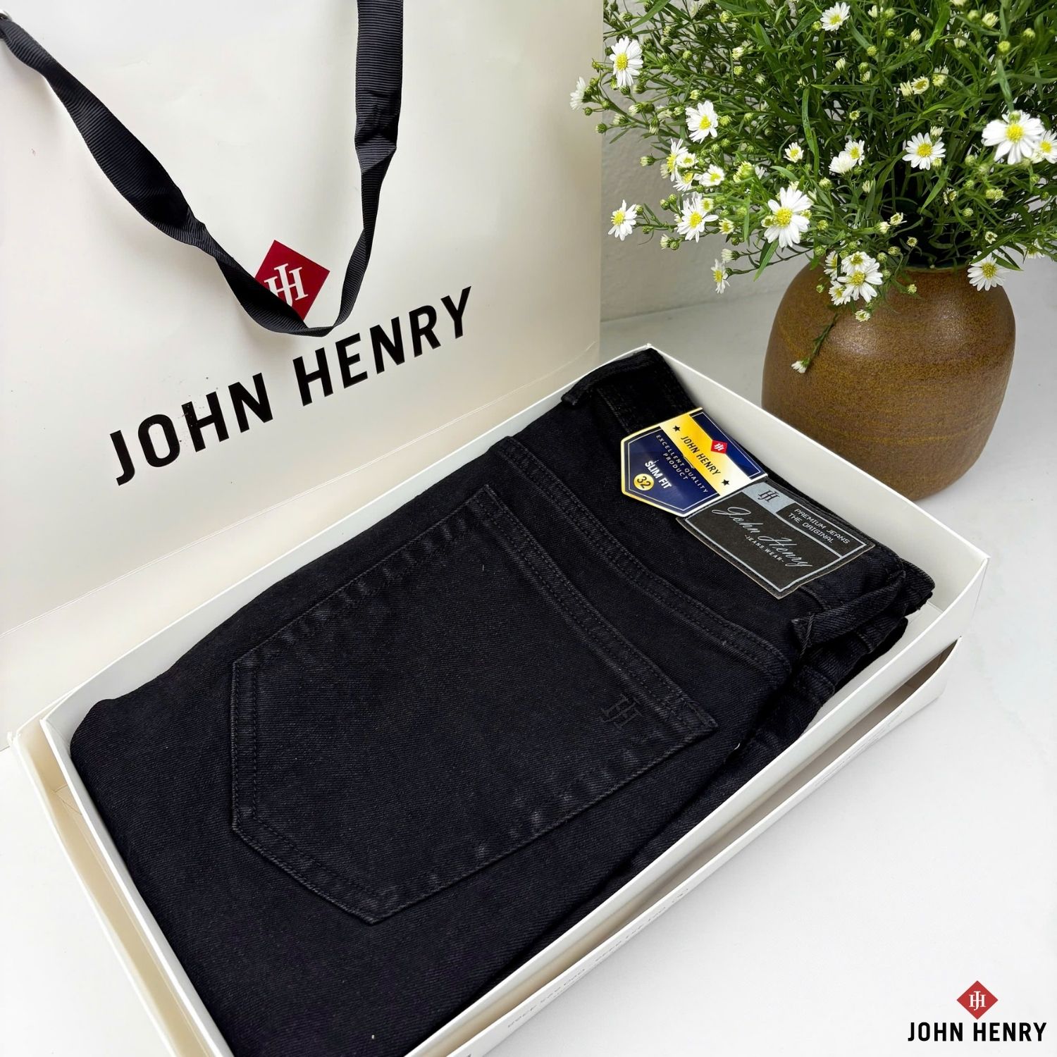 Quần Jeans Nam Form Ôm JN25FH50T-SL