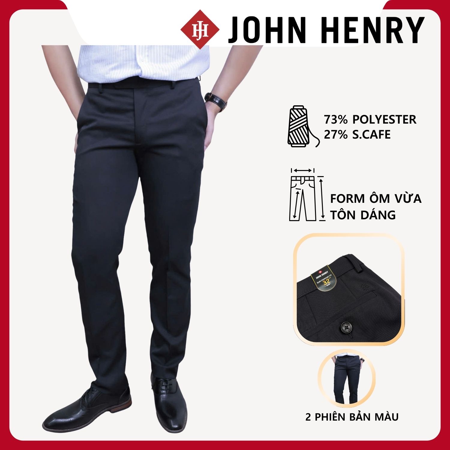 Quần Tây Nam Form Ôm Vừa DP25FH14P-NMSC