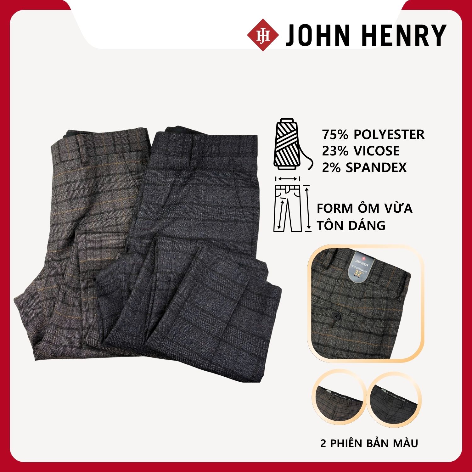 Quần Tây Nam Form Ôm Vừa DP26SS10P-NMSC