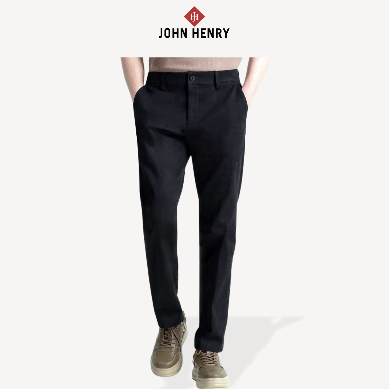 Quần Kaki Nam John Henry KP25FH24C-NMSL - Slim Fit - Form Ôm