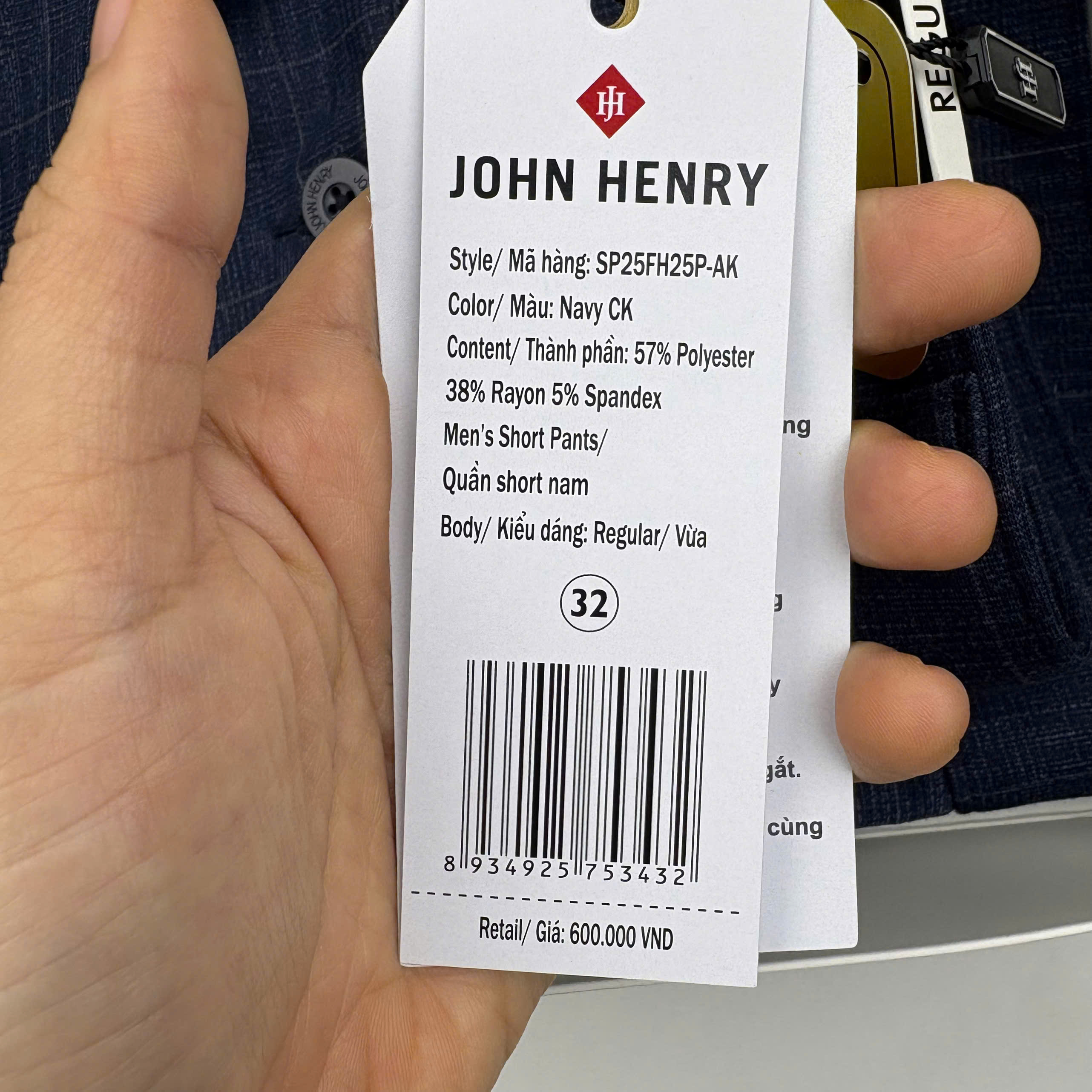 Quần Short Nam Form Trên Gối SP25FH25P-AK