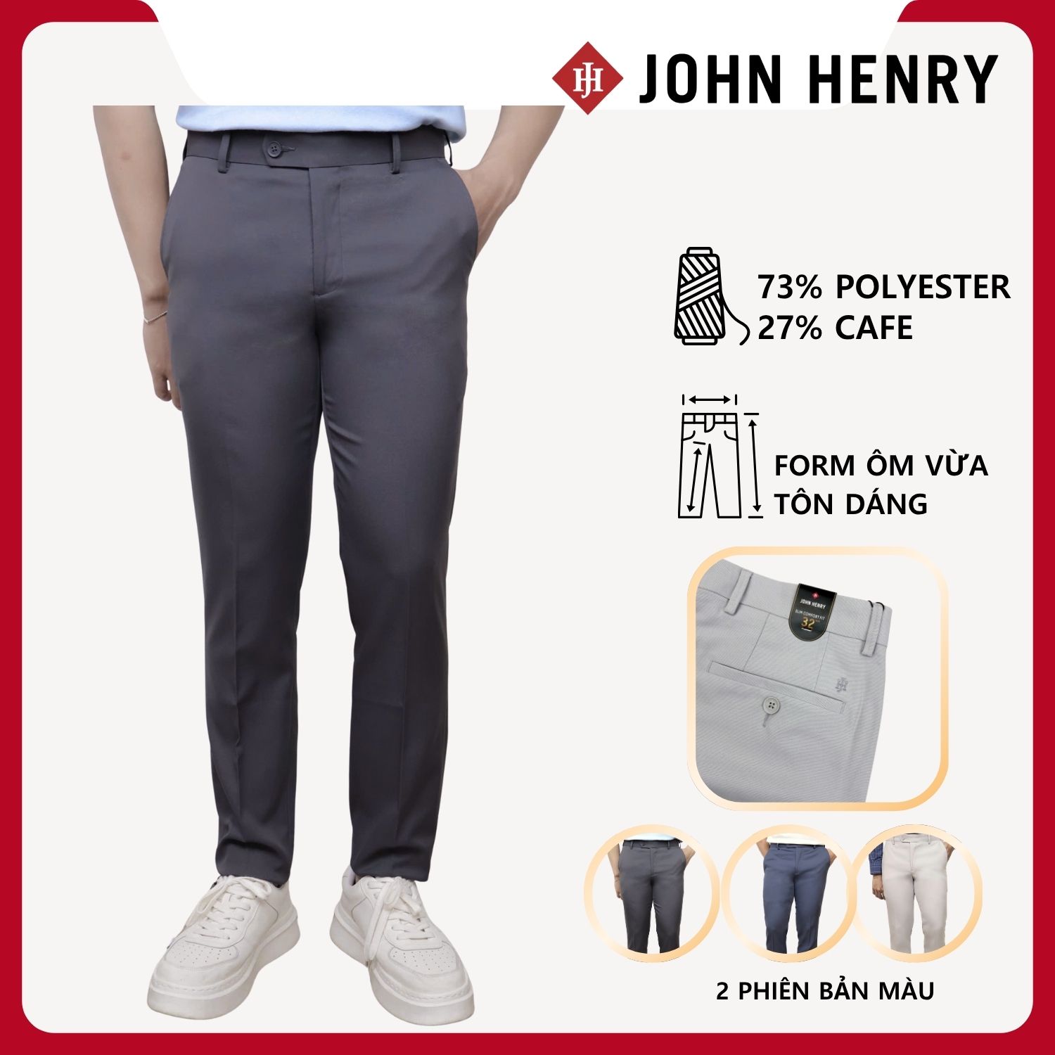 Quần Tây Nam Form Ôm Vừa DP25FH14P-NMSC