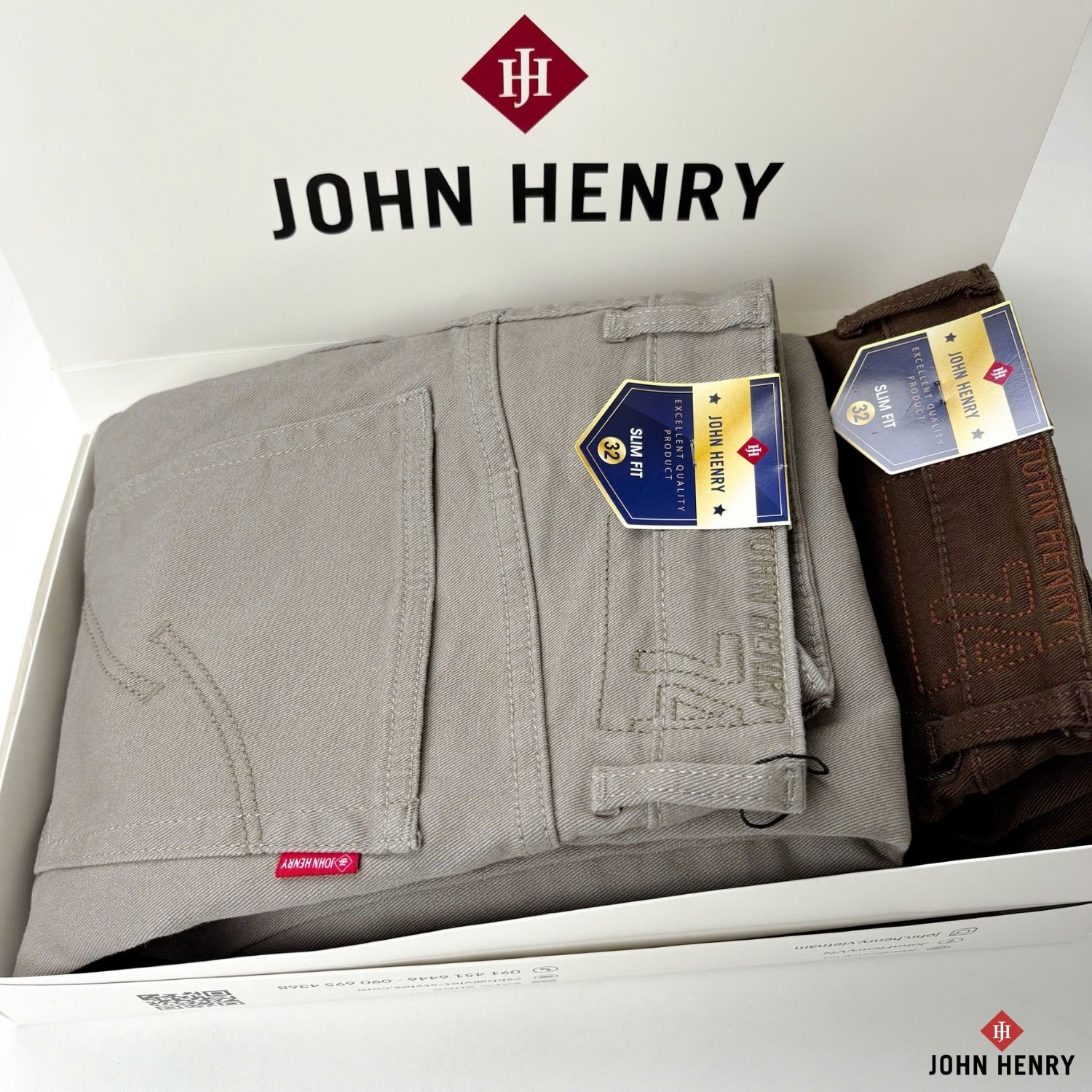 Quần Kaki Nam John Henry KP25SS12C-JNSL - Slim Fit - Form Ôm