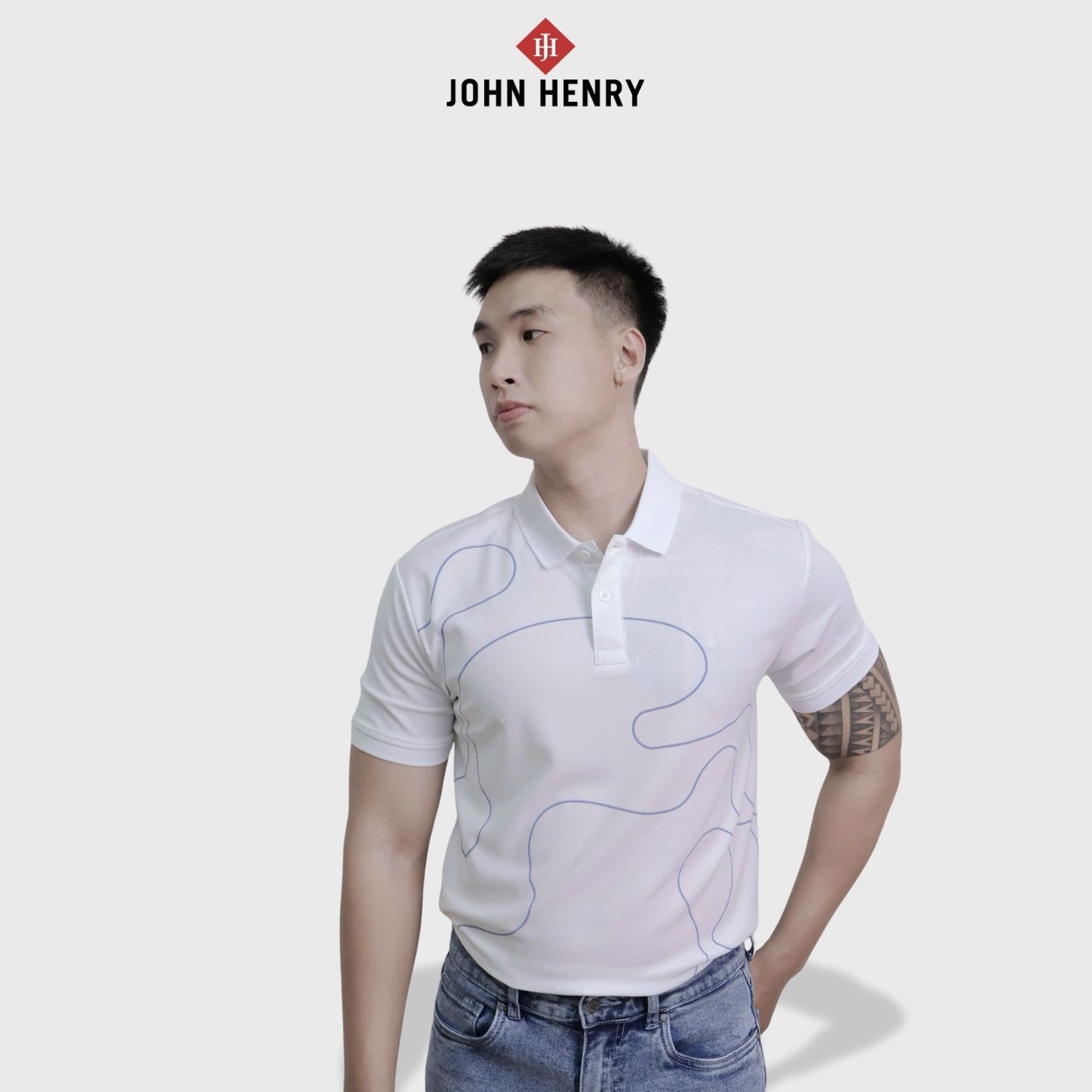 Áo Polo Nam Form Ôm Tay Ngắn KS25FH48T-SCWK