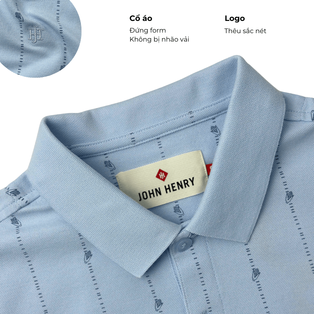 Áo Polo Nam Ngắn Tay John Henry  Form Vừa KS26SS22P-SCSR