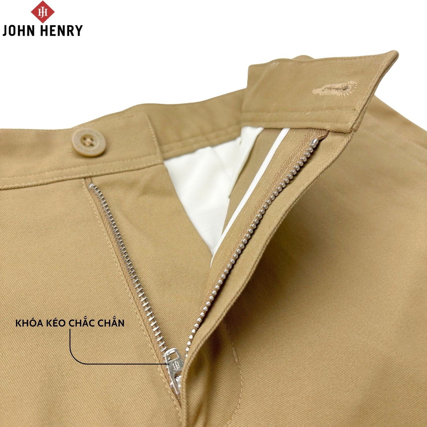 Quần Short Kaki Nam John Henry độ dài trên gối SP25SS18C-AK