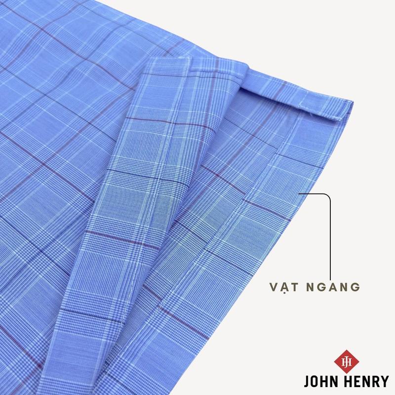 Áo Sơ Mi Nam Tay Ngắn John Henry họa tiết WS25SS47P-SD