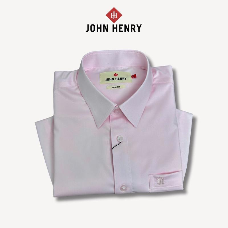 Áo Sơ Mi Nam Tay Ngắn John Henry Trơn Không Họa Tiết WS25FH71P-SDBBEX