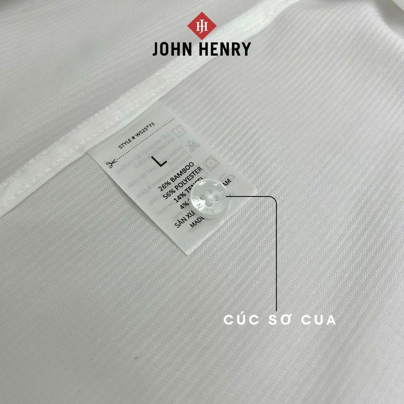 Áo Sơ Mi Nam Tay Ngắn John Henry lịch lãm WS25FH73P-SDBBEX