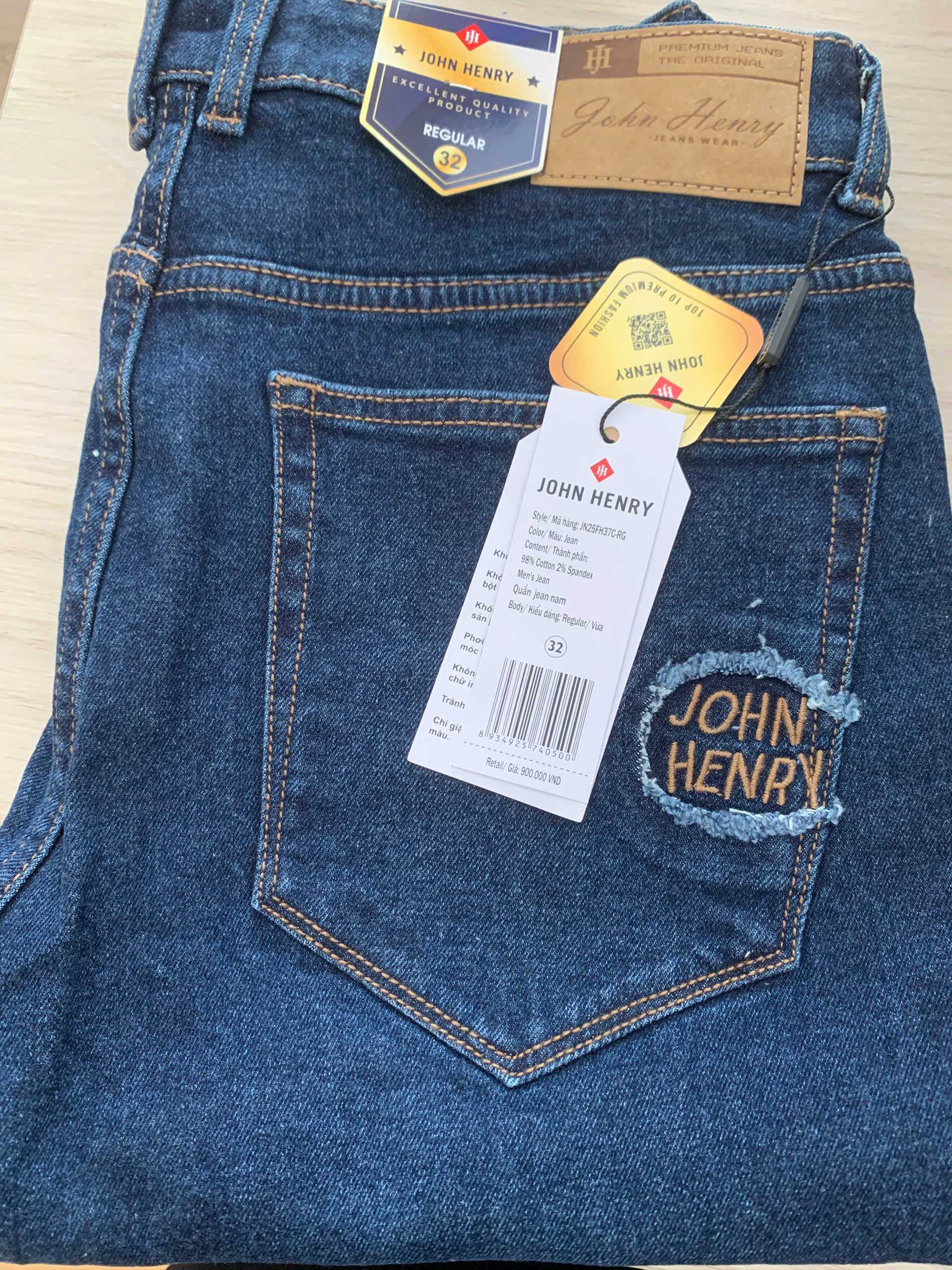 Quần Jean Dài Nam John Henry JN25FH37C-RG - Form Vừa - Regular