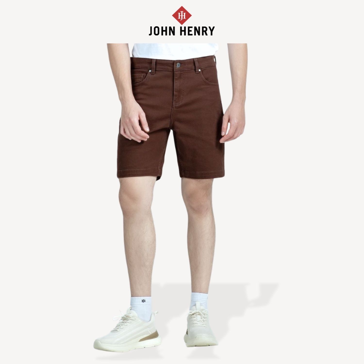 Quần Short Jean Nam John Henry Trẻ Trung Năng Động SP25FH33C-AKJN
