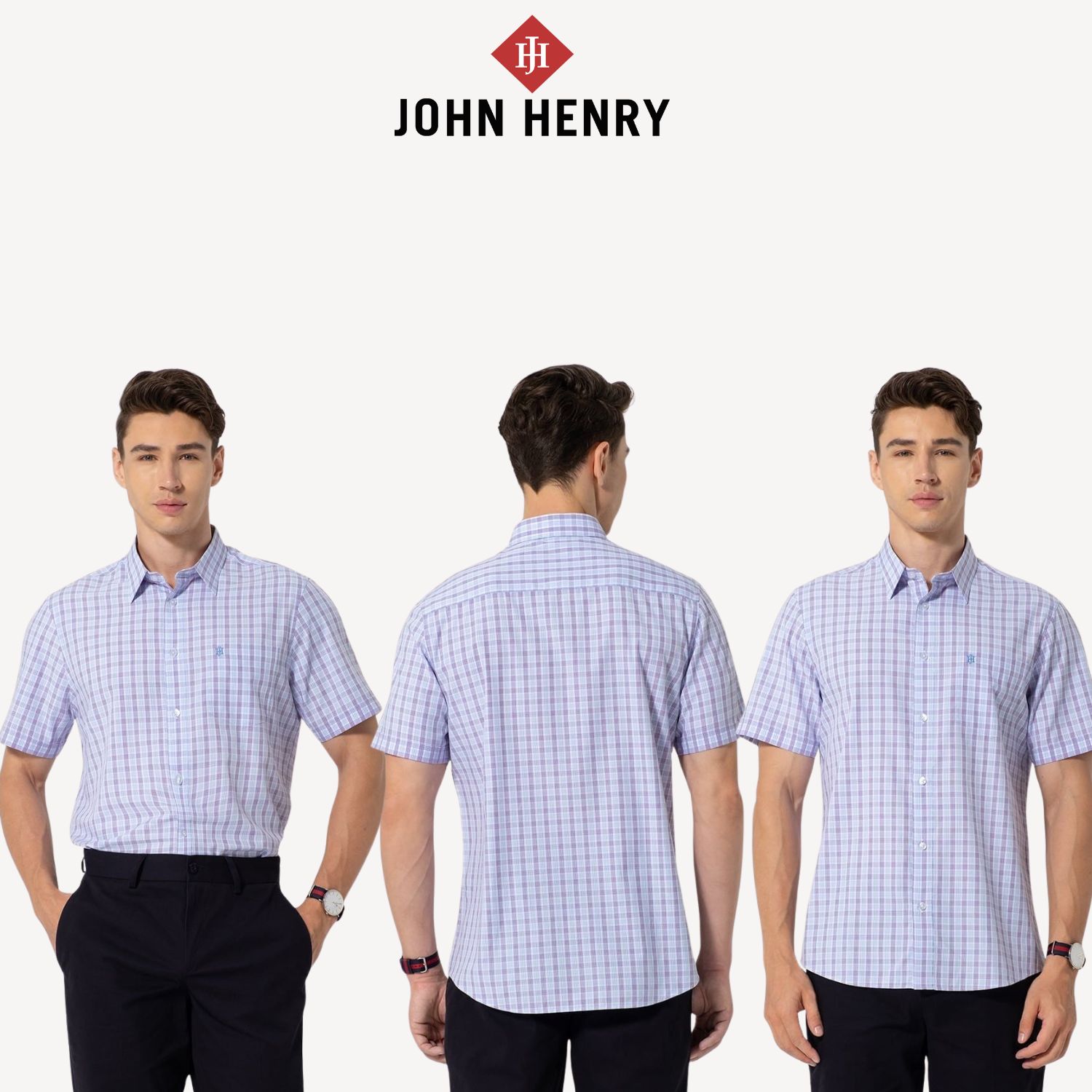 Áo Sơ Mi Nam Tay Ngắn Form Ôm WS25SS33P-SDBB