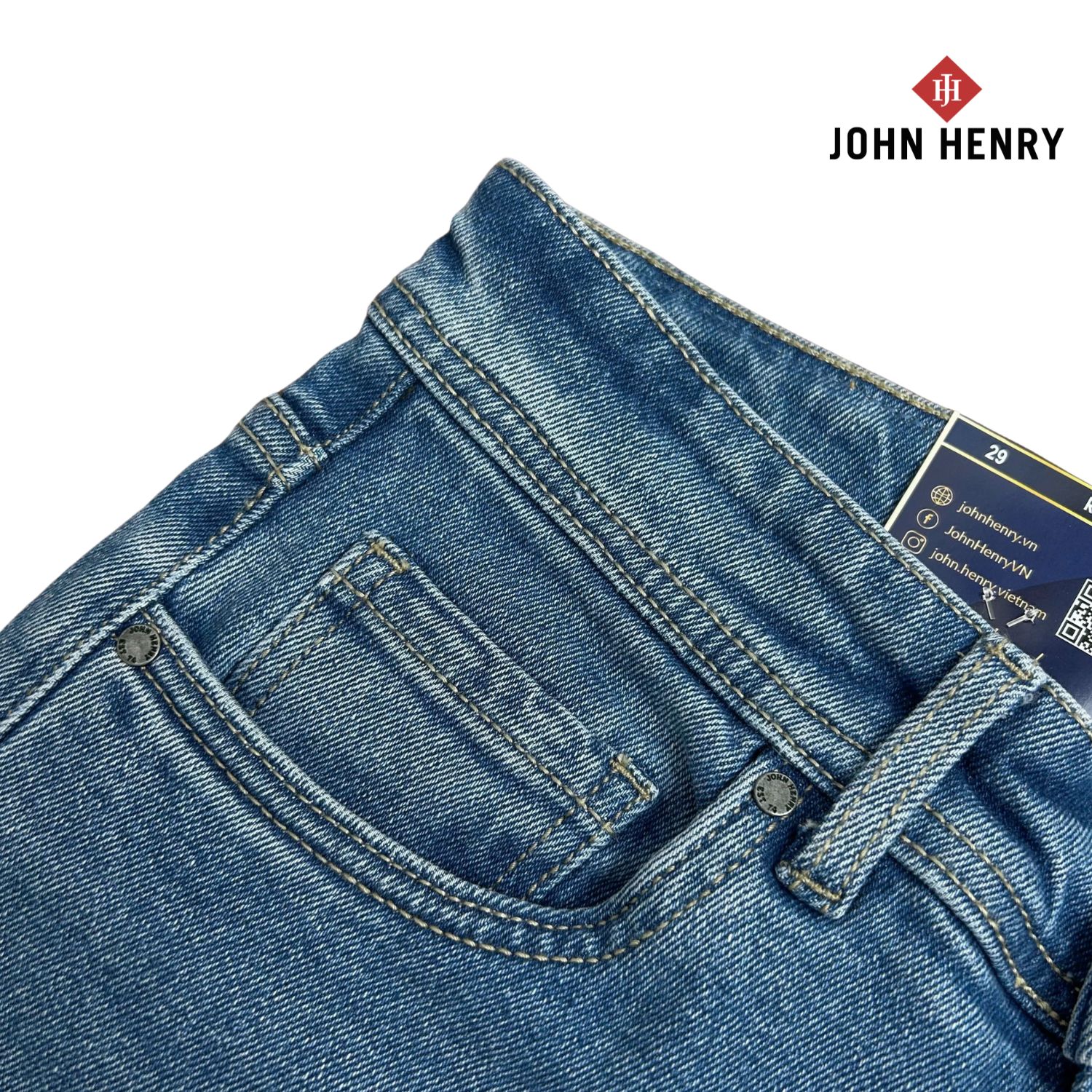 Quần Jean Dài Nam John Henry Form Vừa JN25SS04P-RG