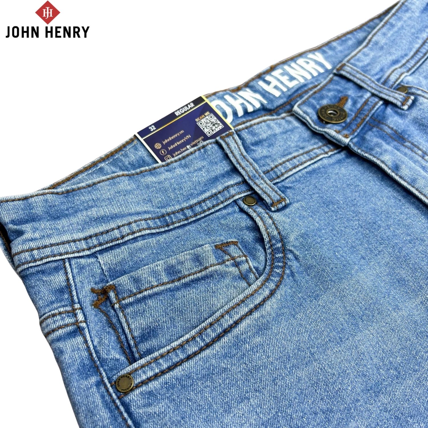 Quần Jean Dài Nam John Henry JN25SS26C-RG - Form Vừa - Regular