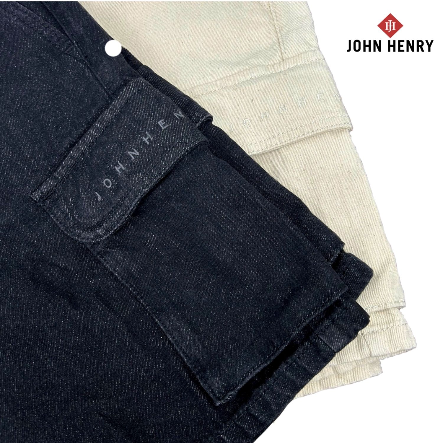 Quần Short Khaki Túi Hộp Nam John Henry  SP25SS03P-AKJN