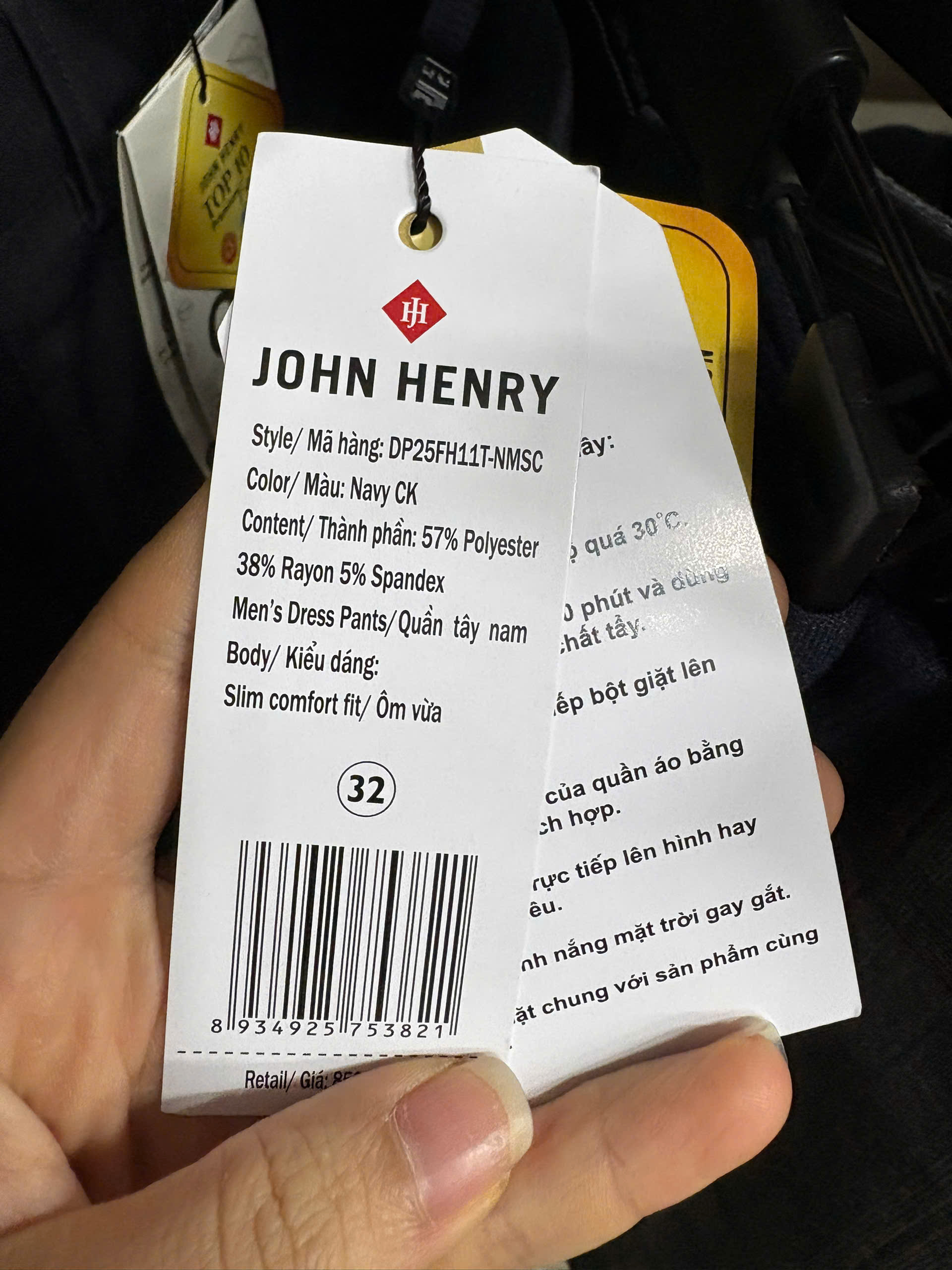 Quần Tây Nam Form Ôm Vừa DP25FH11T-NMSC