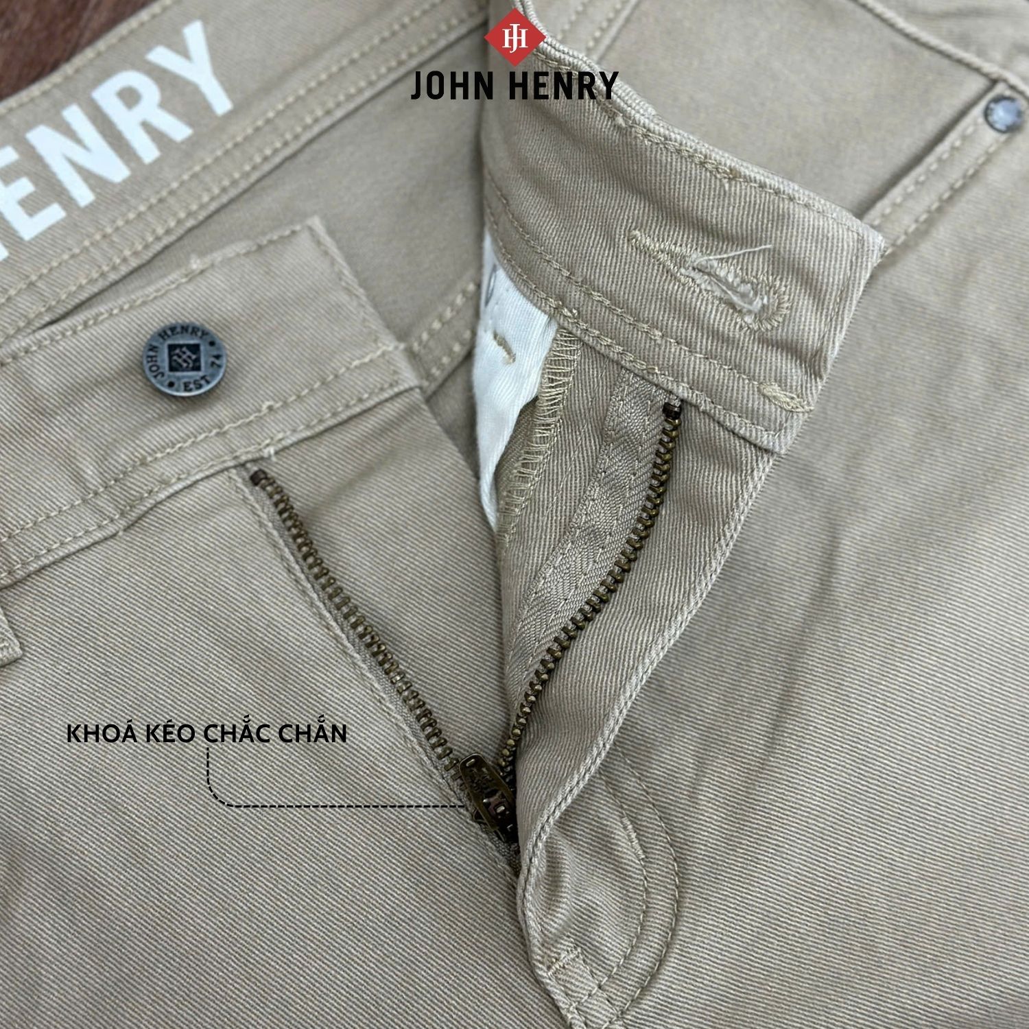 Quần Short jean Nam John Henry độ dài trên gối SP24FH12C-AKJN