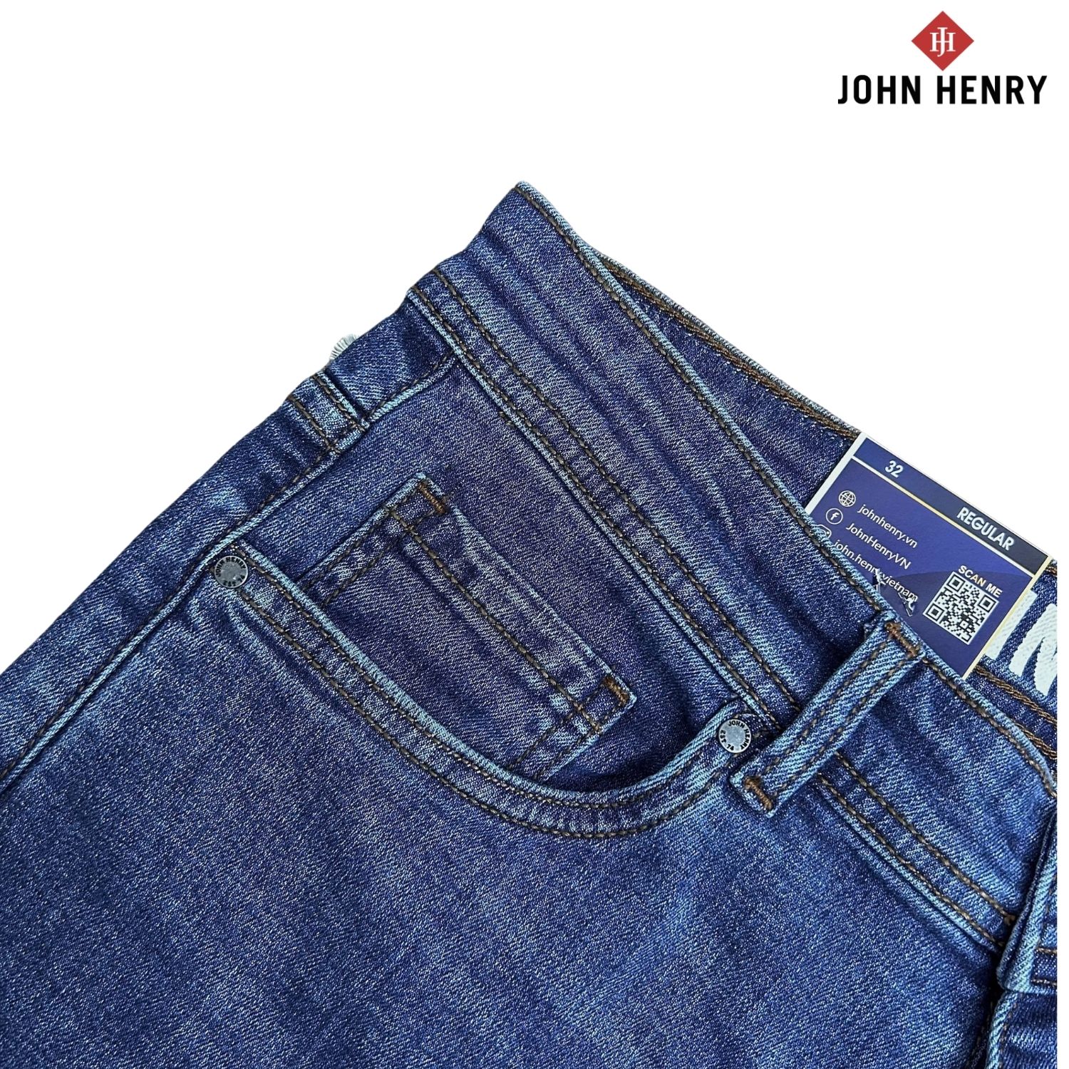 Quần Jean Dài Nam John Henry Form Vừa JN25SS15C-RG - Regular