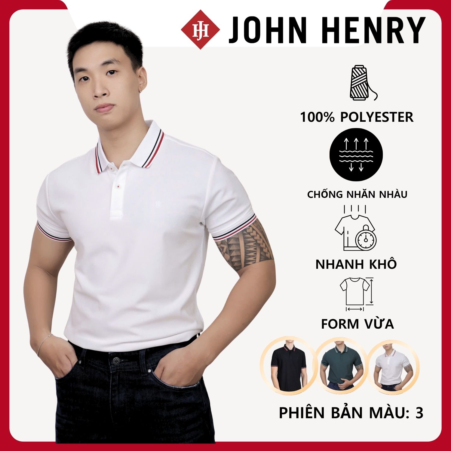 Áo Polo Nam Tay Ngắn Form Vừa KS26SS41C-SCWK