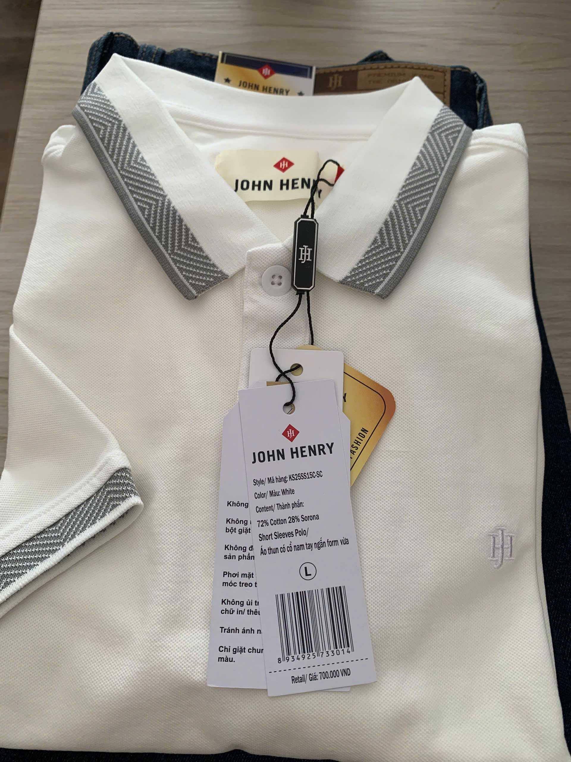 Áo Polo Nam Ngắn Tay John Henry  Form Vừa KS25SS15C-SC