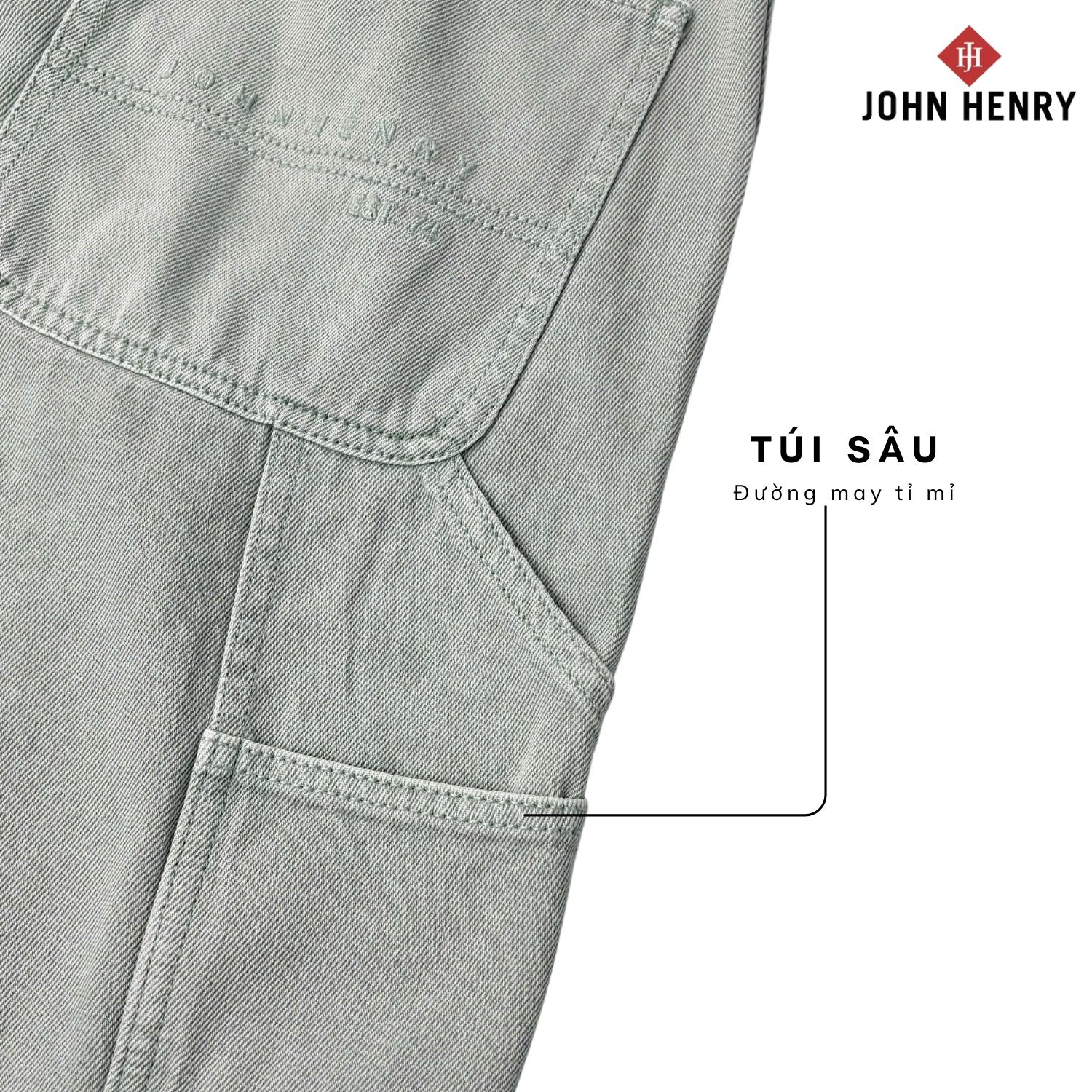 Quần Short Jean Nam John Henry Relaxed Fit SP25SS16P-RXJN
