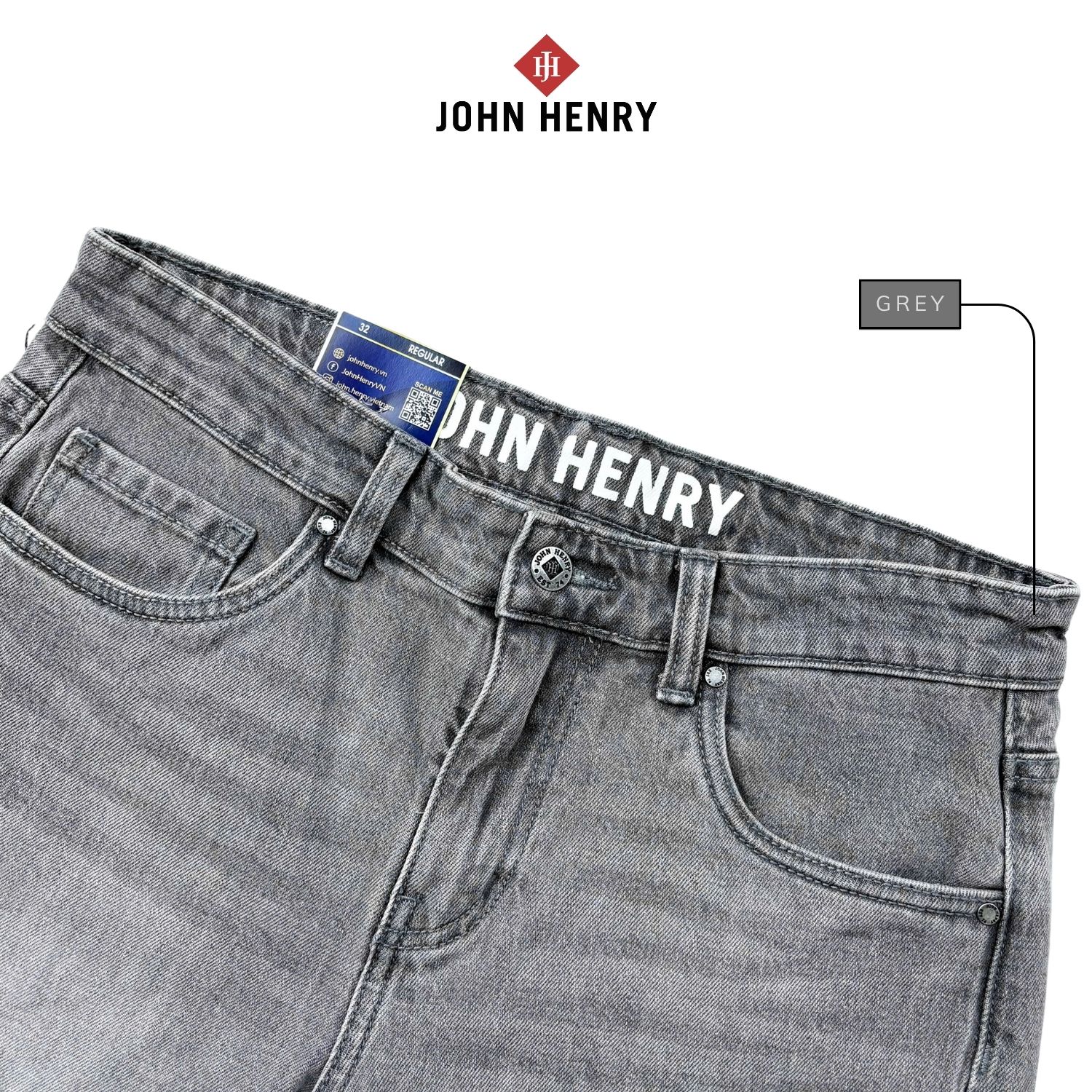 Quần Short Jean Nam John Henry Trẻ Trung Năng Động SP25FH21T-AKJN