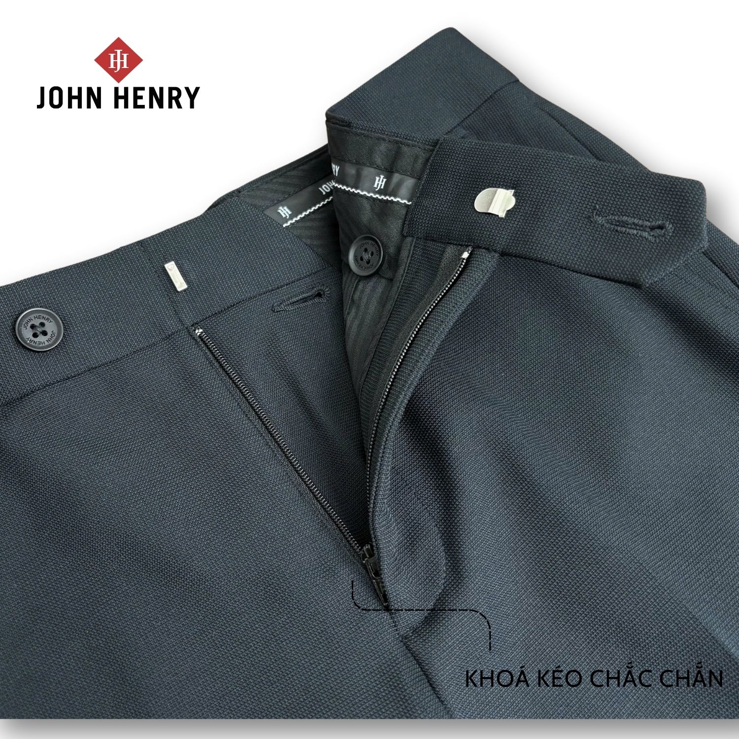 Quần Tây Nam John Henry DP25ES01P-NMSC-SLIM COMFORFIT - FORM ÔM VỪA