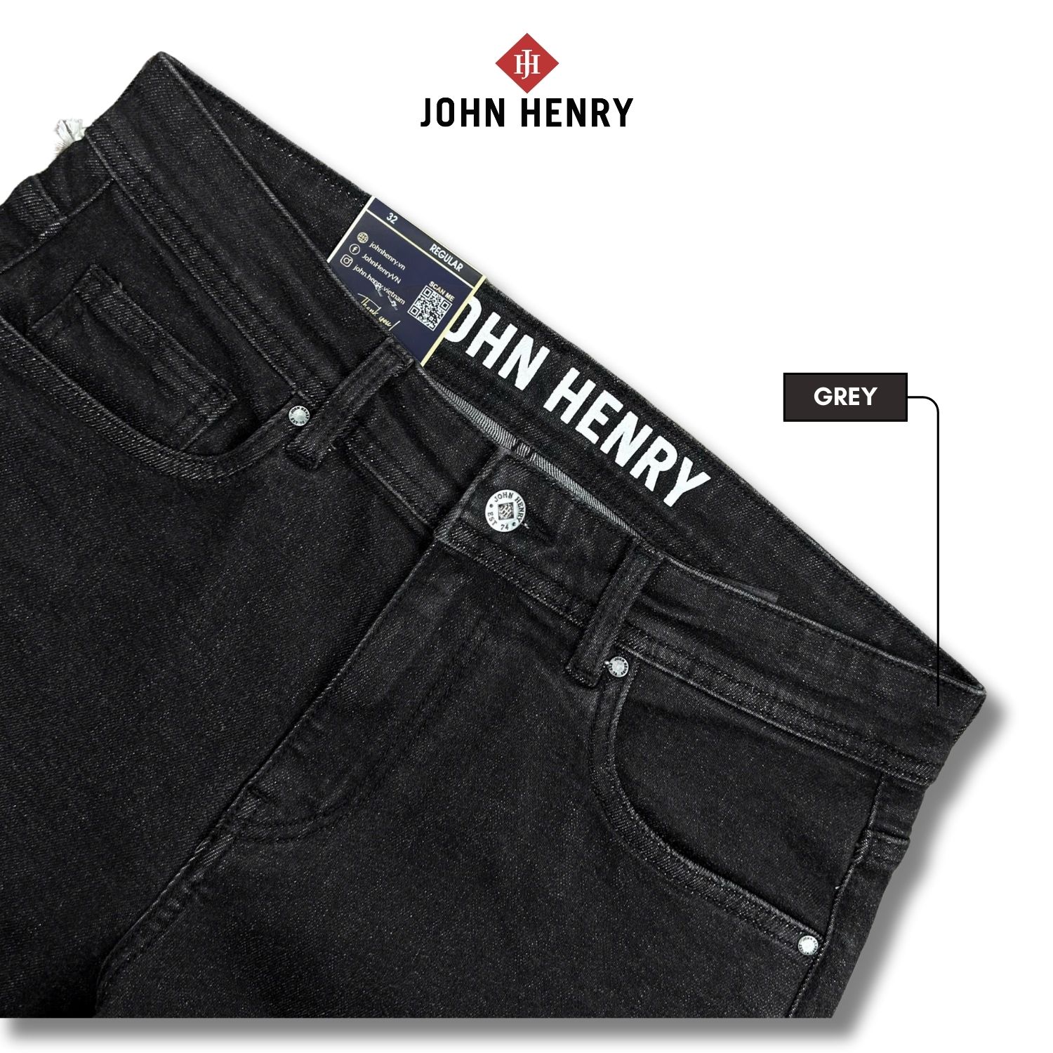 Quần Short Jean Nam John Henry Trẻ Trung Năng Động SP25SS06T-AKJN