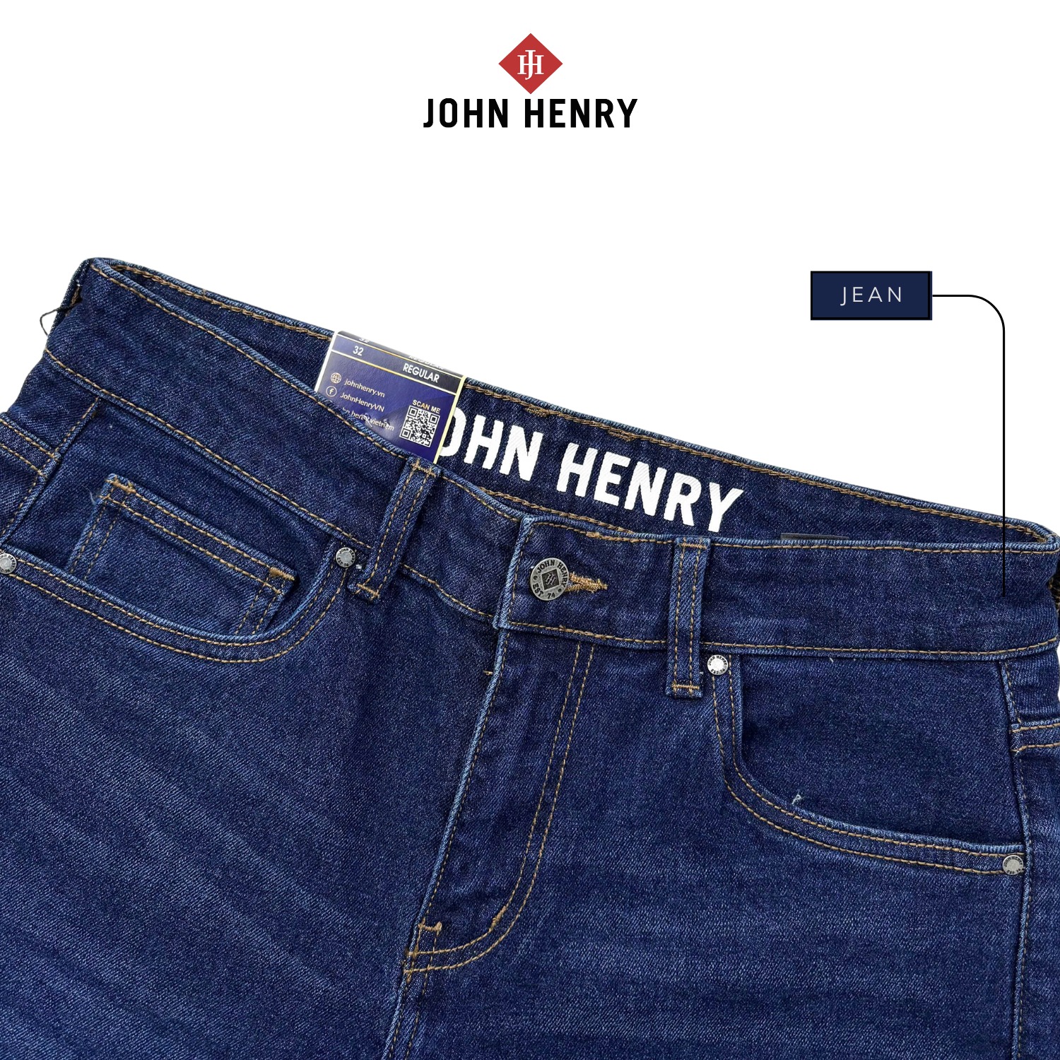 Quần Jean Dài Nam John Henry JN25FH37C-RG - Form Vừa - Regular
