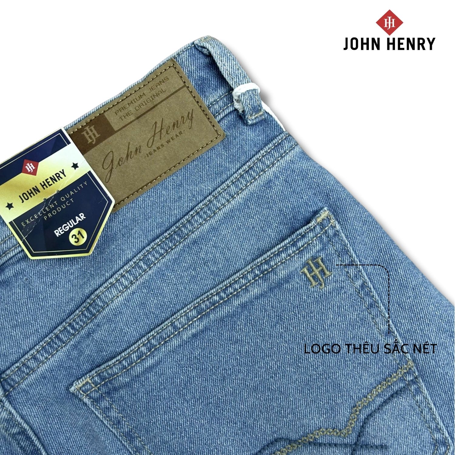 Quần Jean Dài Nam John Henry JN25SS10C-RG - Form Vừa - Regular