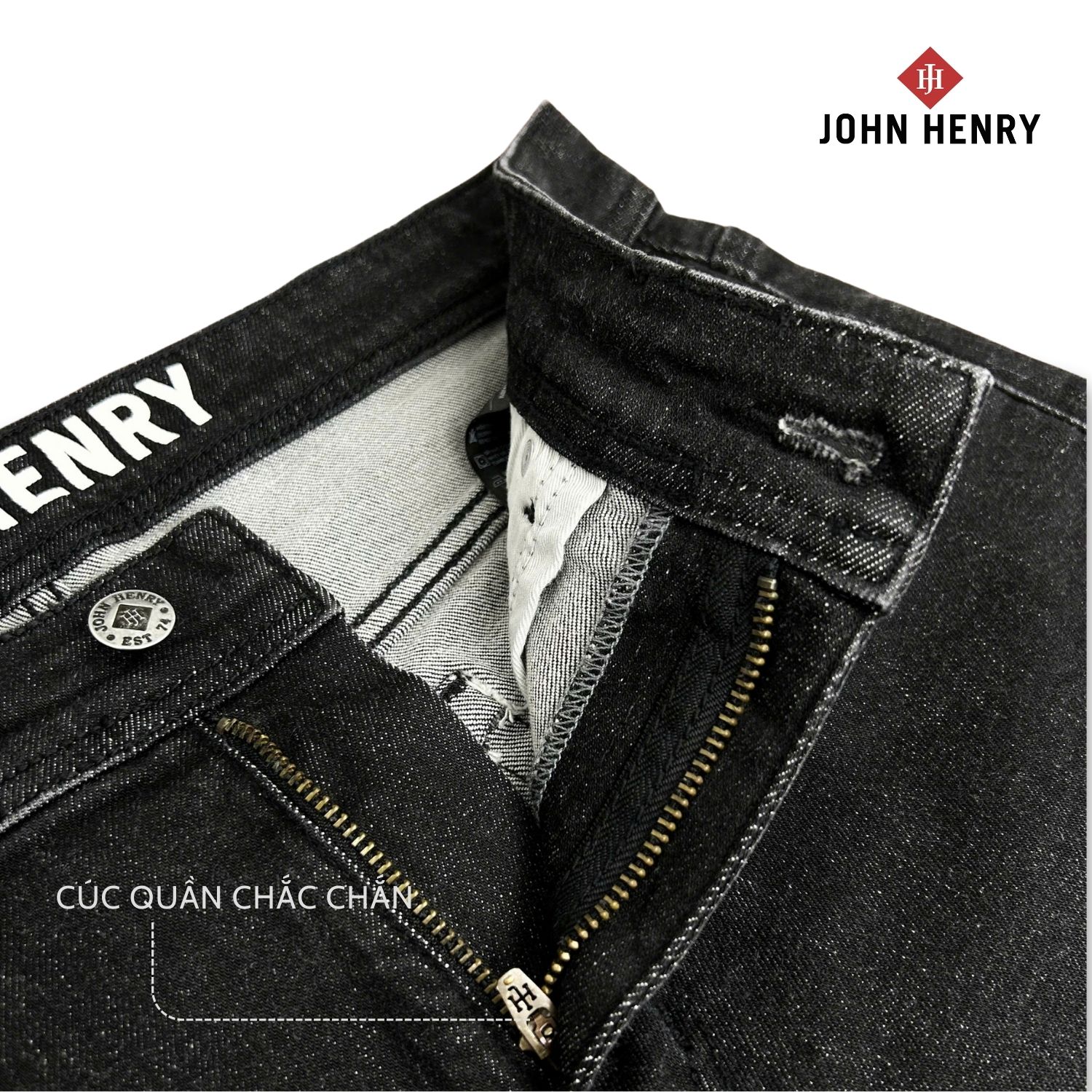Quần Short Jean Nam John Henry Trẻ Trung Năng Động SP25SS06T-AKJN