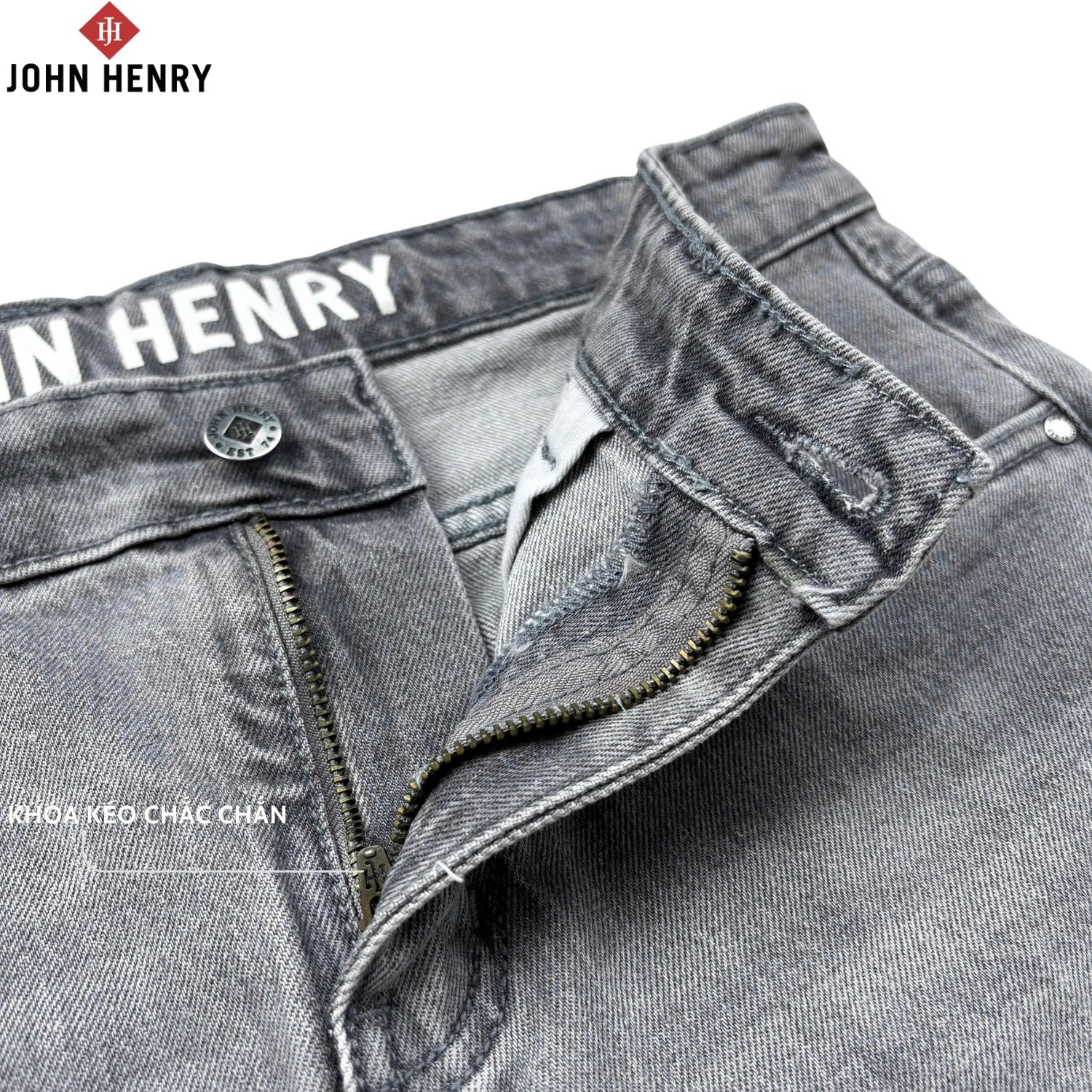 Quần Short Jean Nam John Henry Trẻ Trung Năng Động SP25FH21T-AKJN