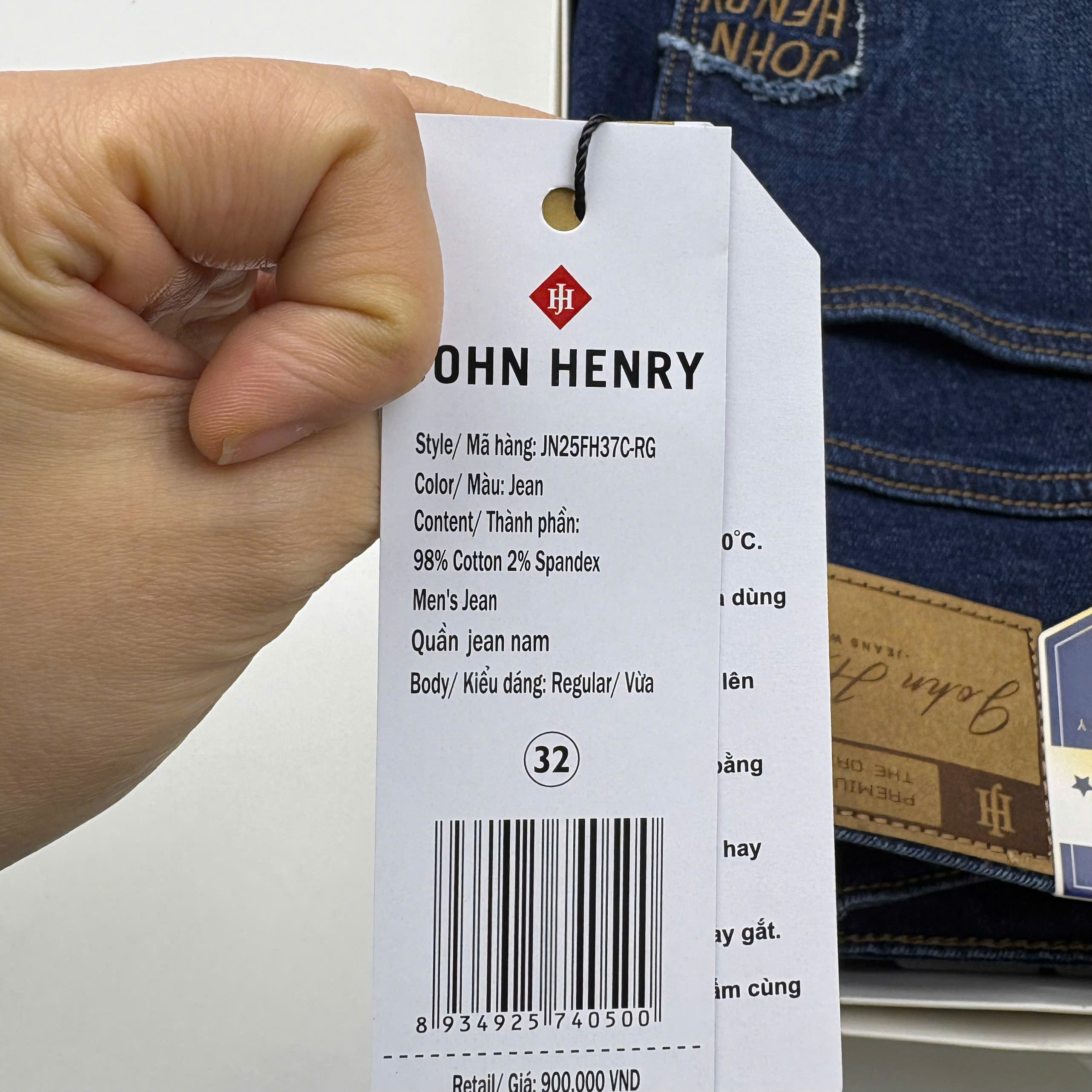 Quần Jean Dài Nam John Henry JN25FH37C-RG - Form Vừa - Regular