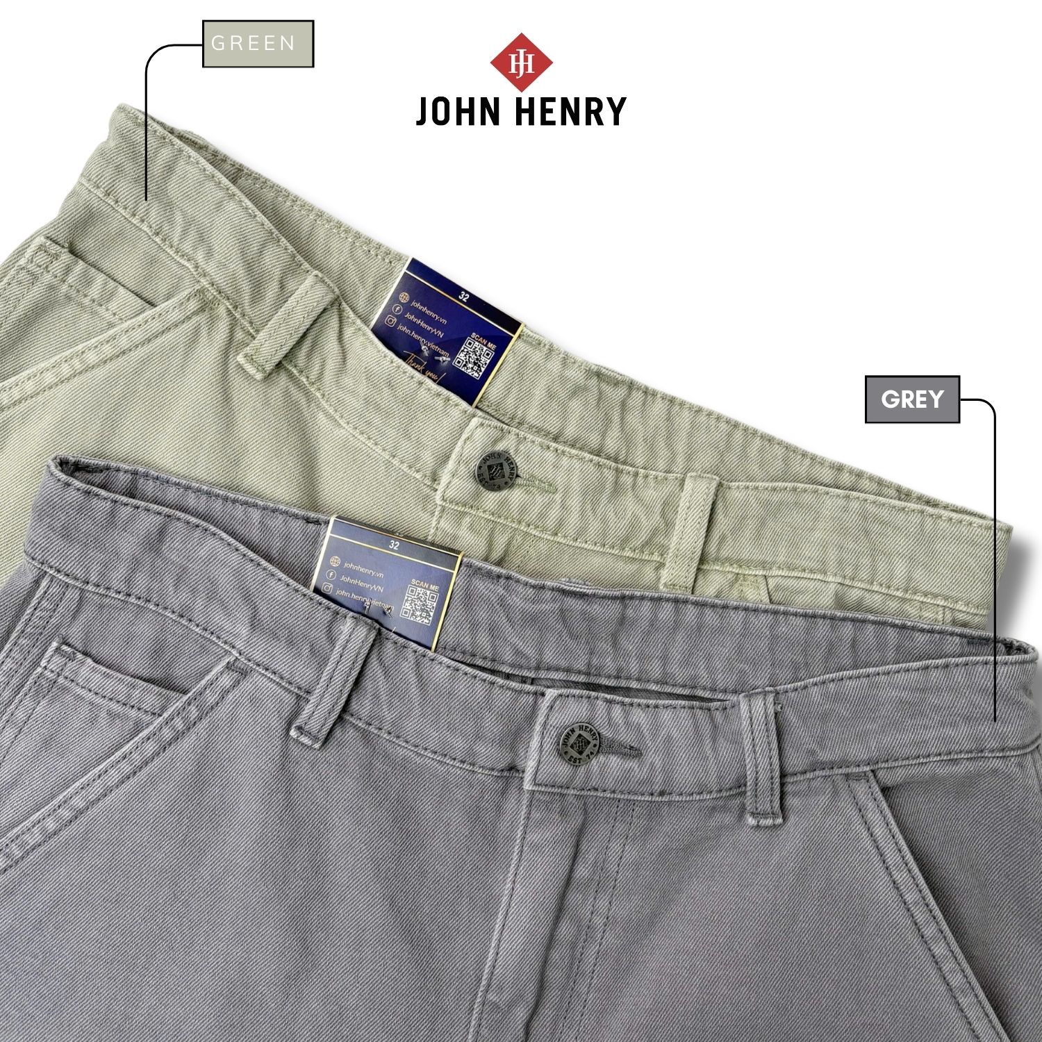 Quần Short Jean Nam John Henry Relaxed Fit SP25SS16P-RXJN