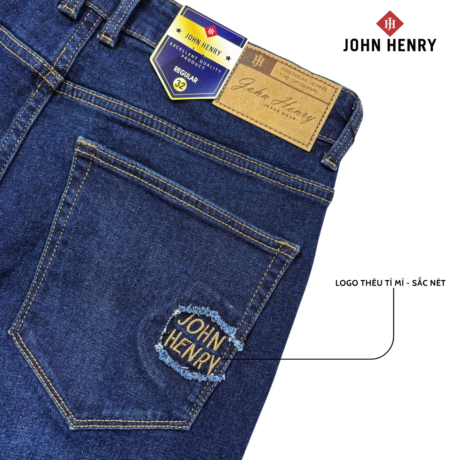 Quần Jean Dài Nam John Henry JN25FH37C-RG - Form Vừa - Regular