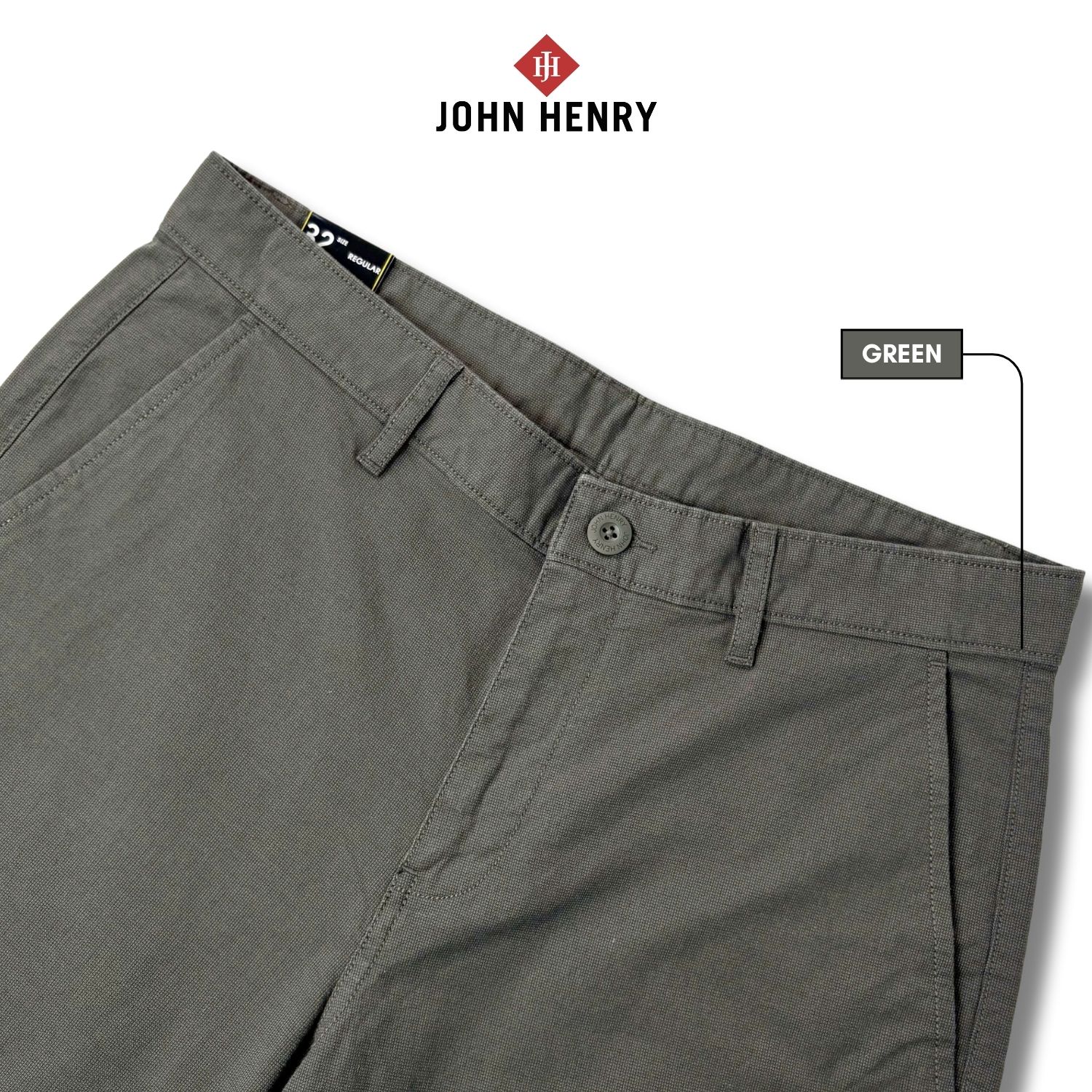 Quần Kaki Dài Nam John Henry Form Vừa - KP25SS13P-NMRG