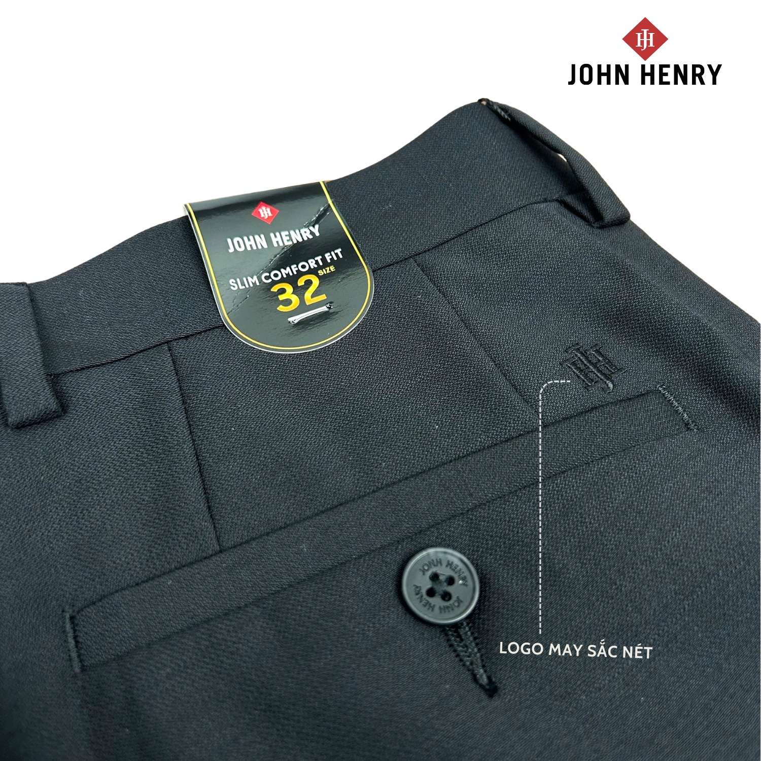 Quần Tây Nam John Henry DP25SS07P-NMSC- Slim Comfortfit - Form Ôm Vừa