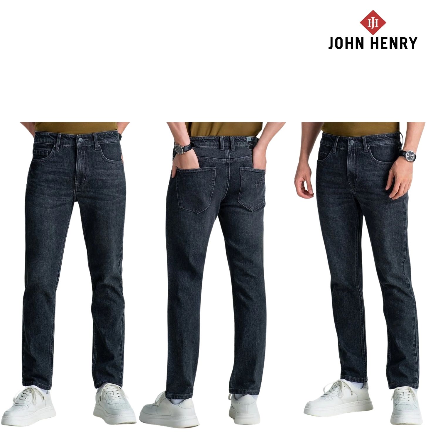 Quần Jeans Nam Form Ôm JN25FH34T-SL