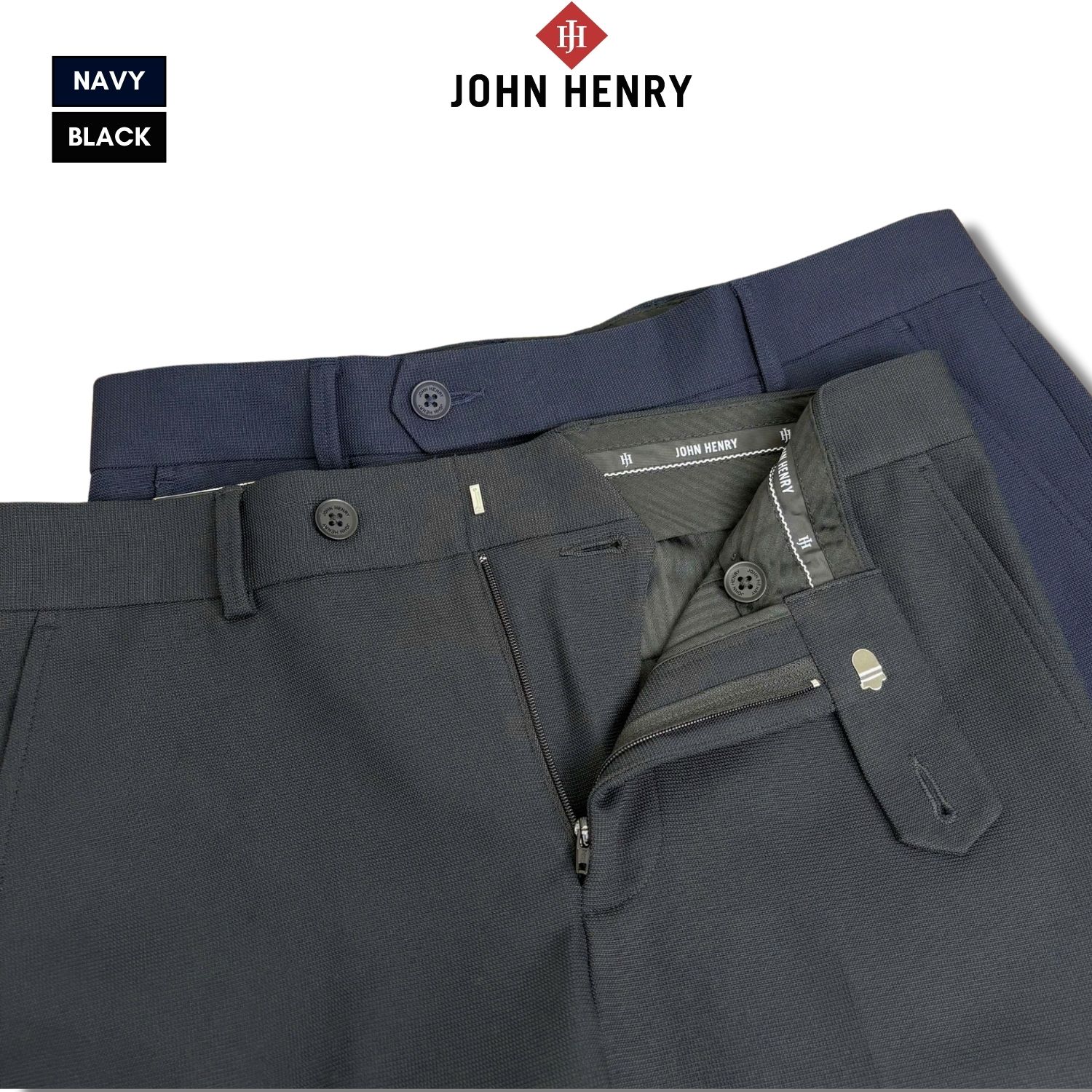 Quần Tây Nam John Henry DP25ES01P-NMSC-SLIM COMFORFIT - FORM ÔM VỪA