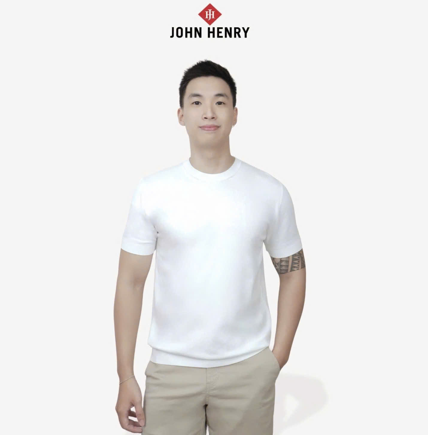 Áo Len Nam Cổ Tròn Tay Ngắn SW25FH09P-SA