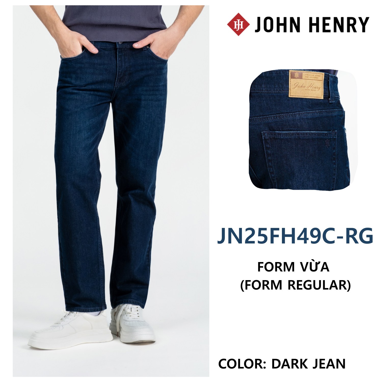 Quần Jeans Nam Form Vừa JN25FH49C-RG