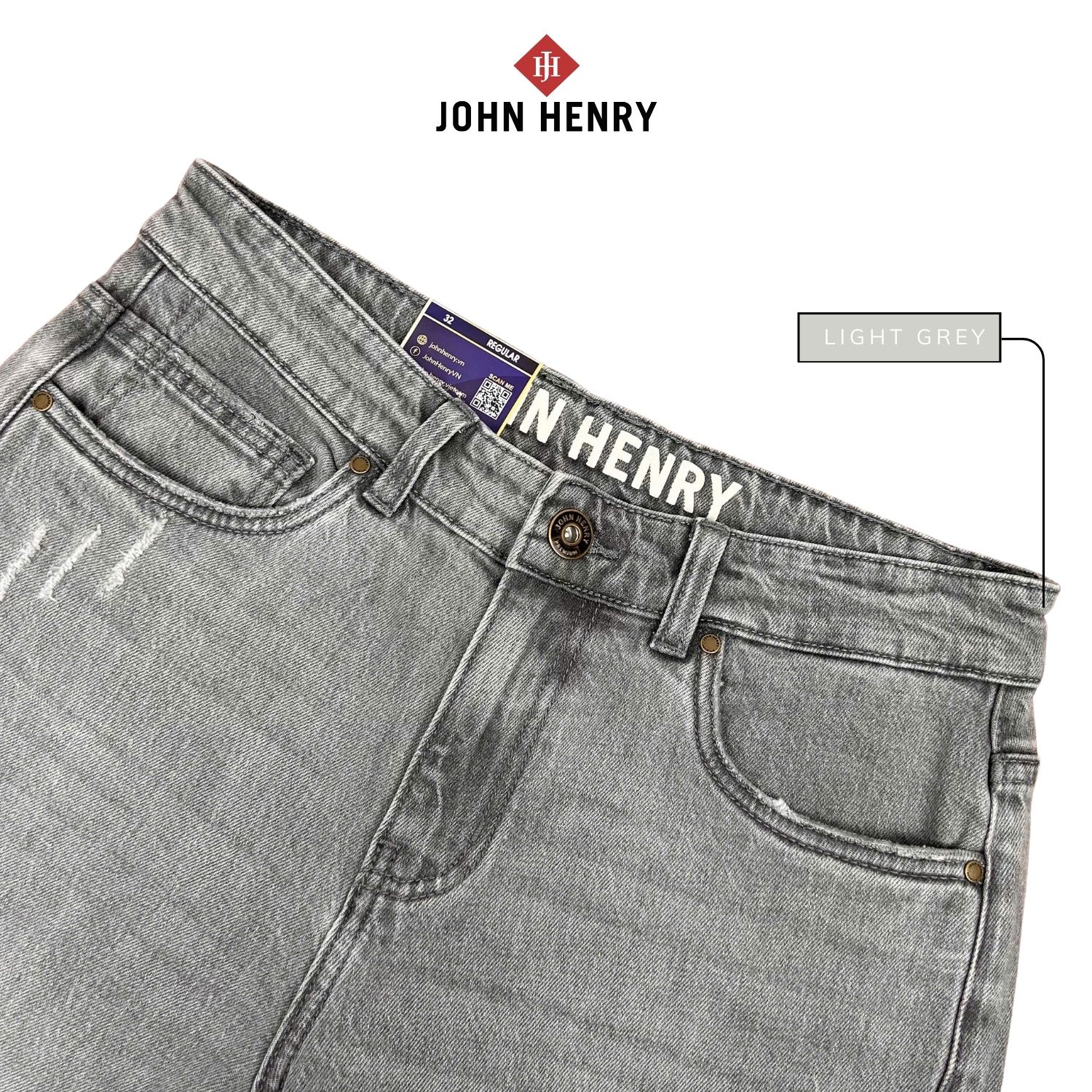 Quần Jean Dài Nam John Henry JN25SS30C-RG - Form Vừa - Regular