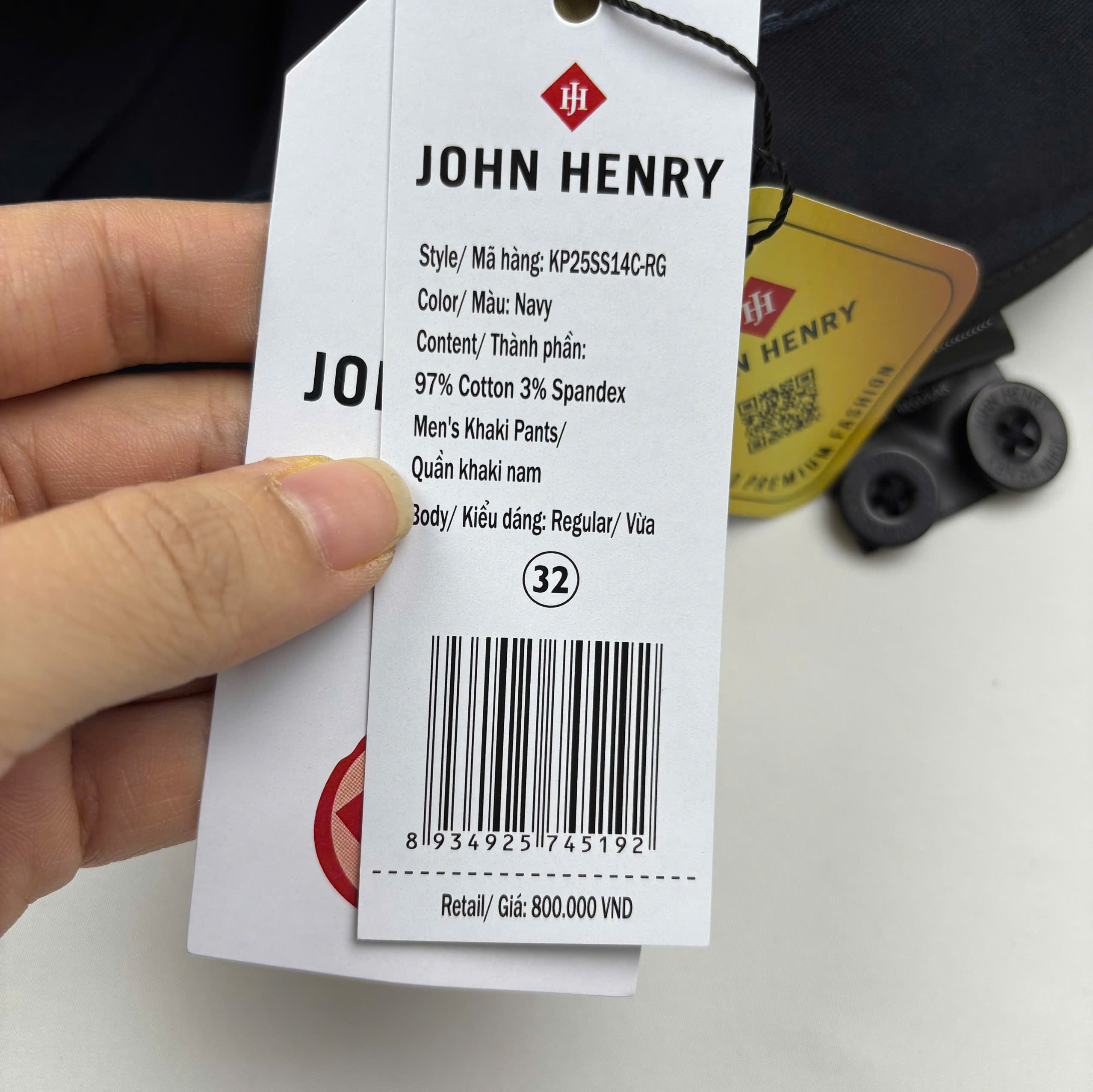 Quần Khaki Nam Form Vừa KP25SS14C-RG