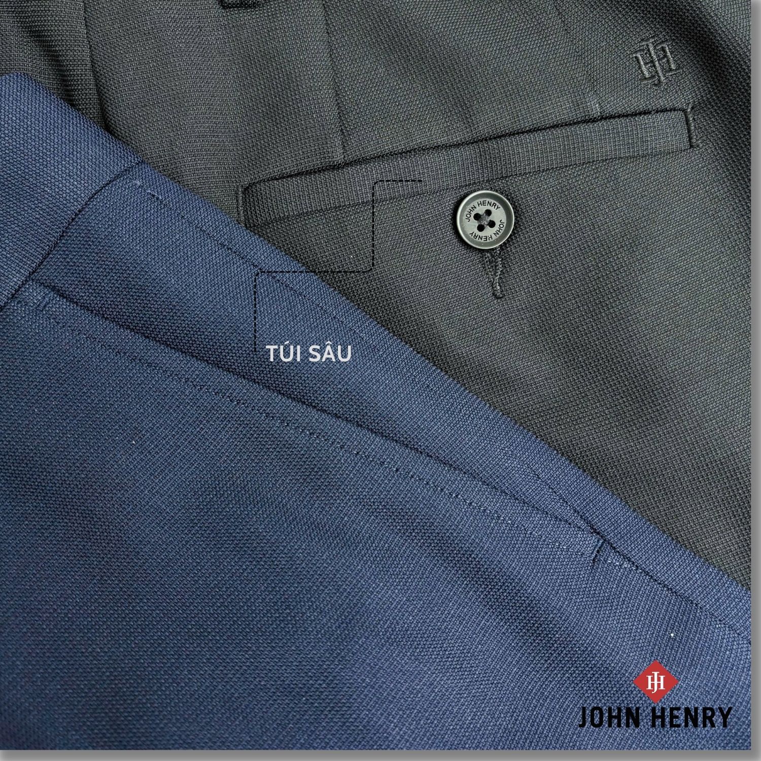 Quần Tây Nam John Henry DP25ES01P-NMSC-SLIM COMFORFIT - FORM ÔM VỪA