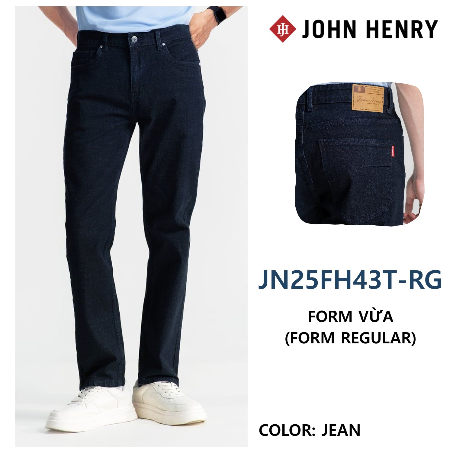 Quần Jeans Nam Form Vừa JN25FH43T-RG