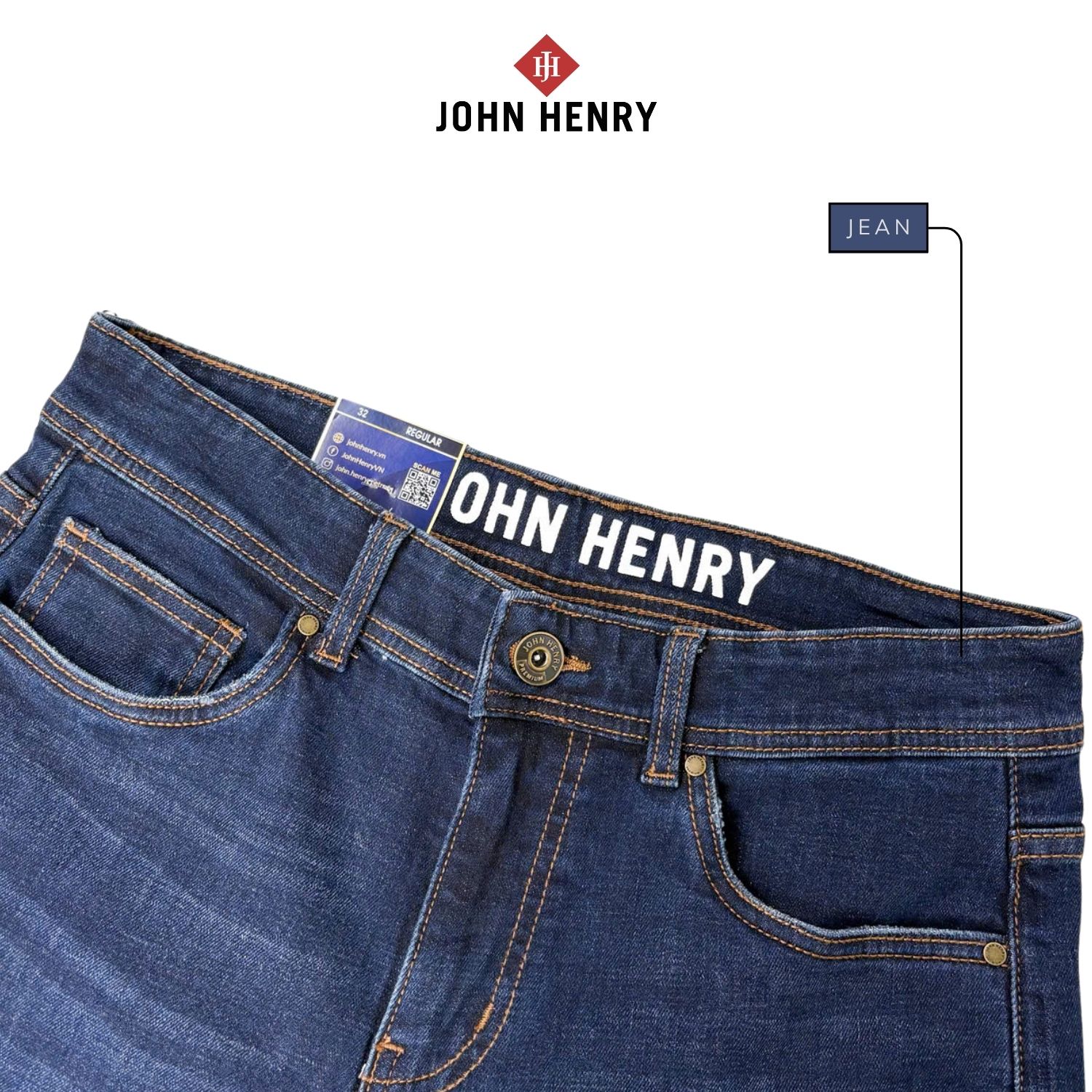 Quần Jean Dài Nam John Henry JN25FH36C-RG - Form Vừa - Regular