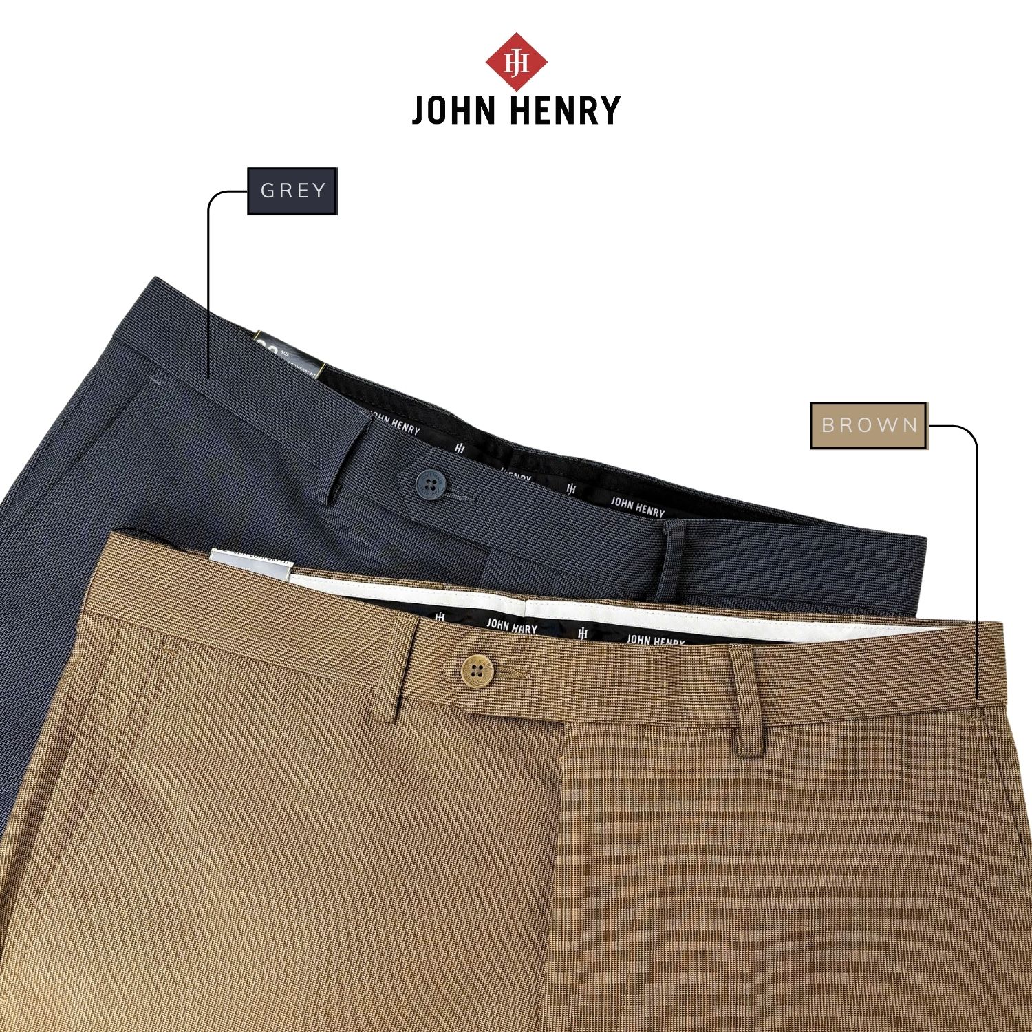 Quần Tây Dài Nam John Henry Form Ôm Vừa - DP25SS08C-NMSC