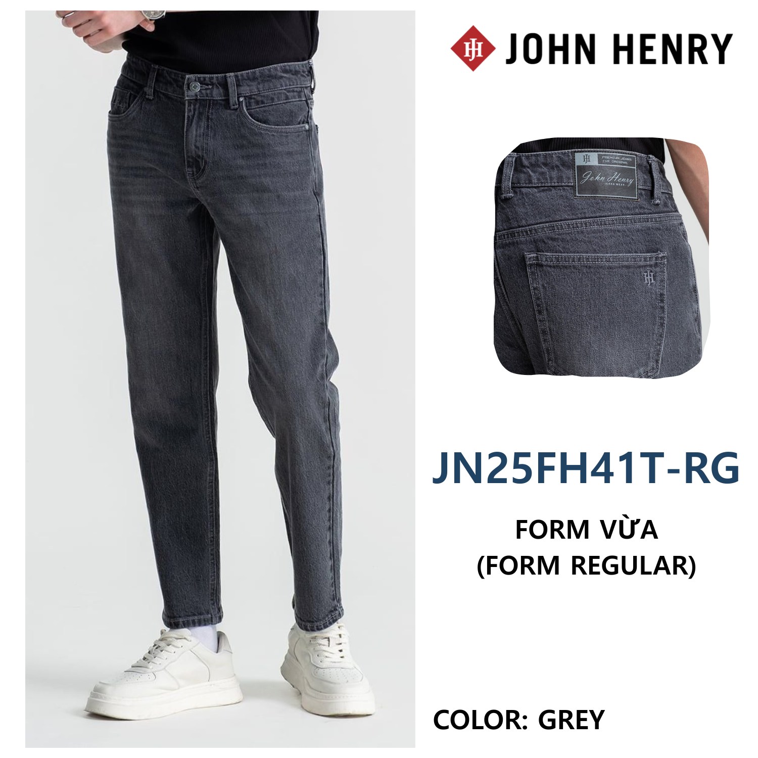 Quần Jeans Nam Form Vừa JN25FH41P-RG
