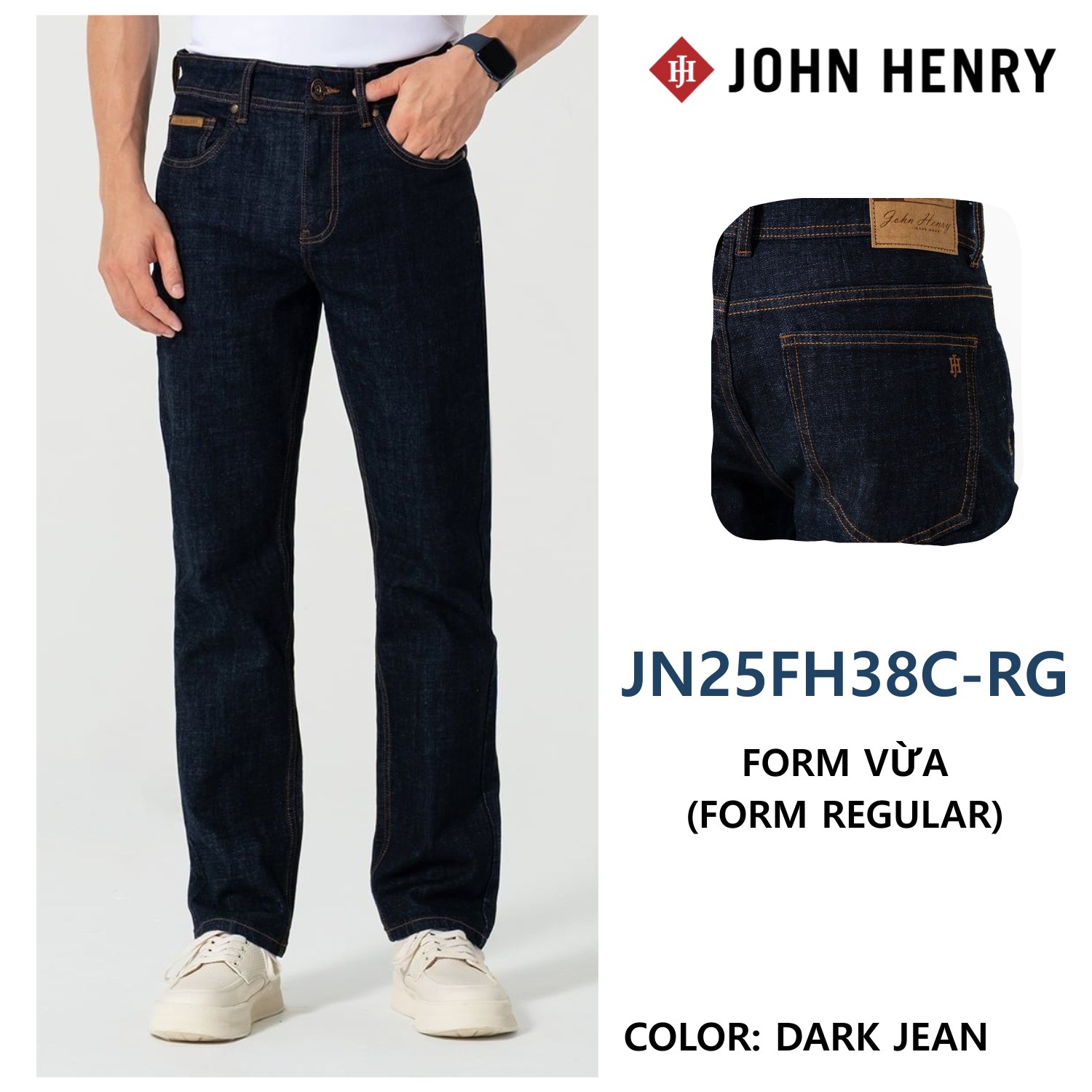 Quần Jeans Nam Form Vừa JN25FH38C-RG